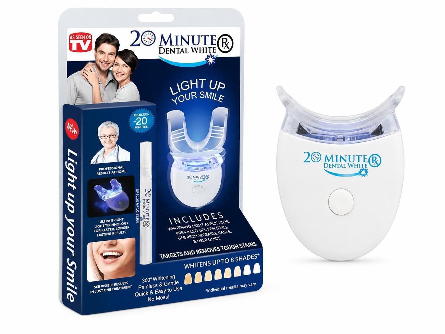 LED Işıklı Diş Beyazlatma Seti – Beyazlatma Kalemi ve Ağız Aparatlı Ev Tipi Bakım Seti