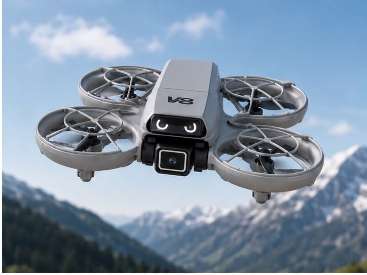 V8 Drone | HD Kameralı Katlanabilir WiFi Kumandalı Mini Drone