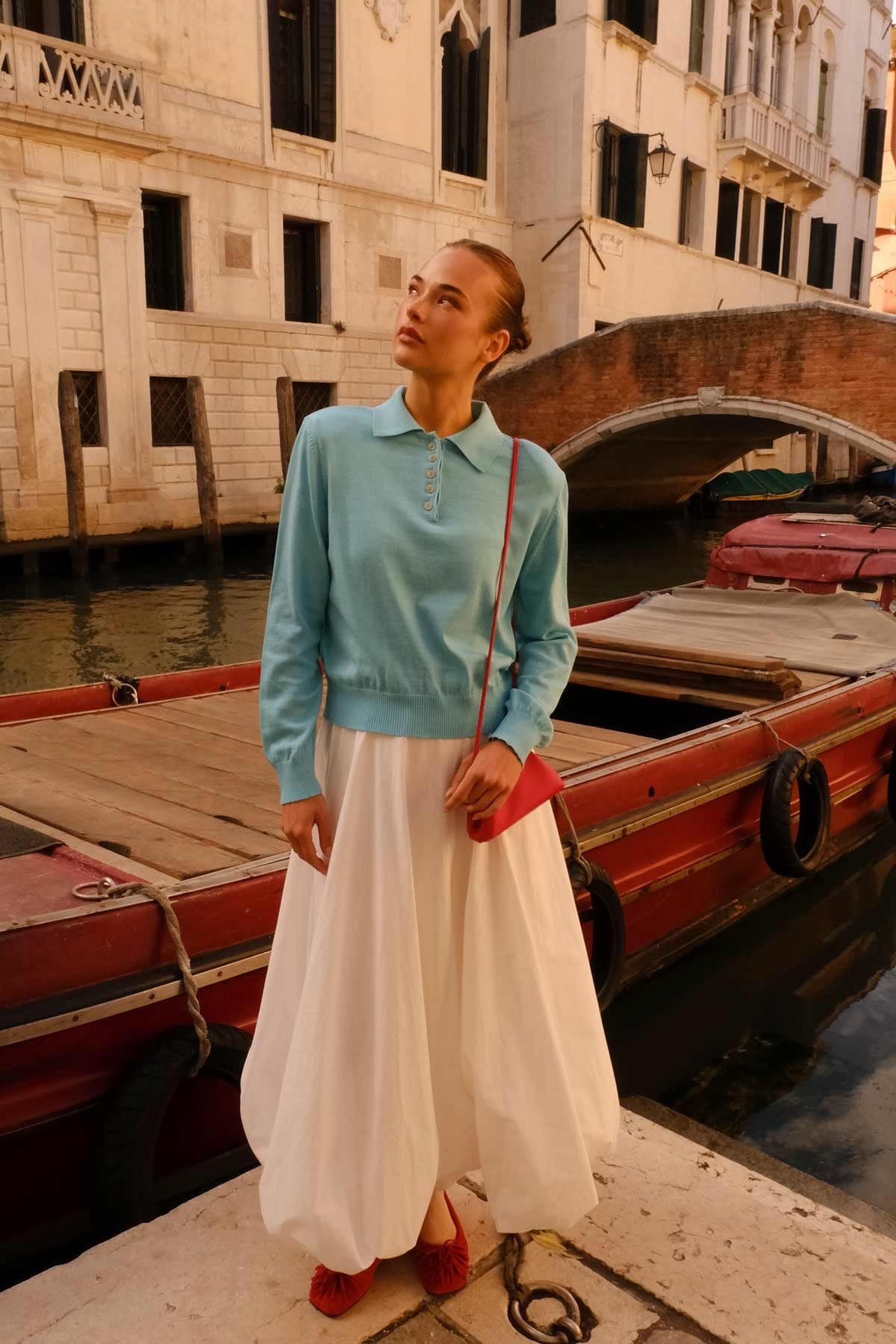 CASTELLI POLO TRİKO KAZAK Turkuaz