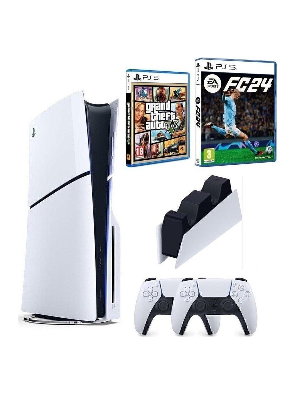 SONY PLAYSTATİON 5 PS5 SLIM CD Lİ + 2.KOL + FC 24 OYUNU (İTHALATÇI GARANTİLİ)