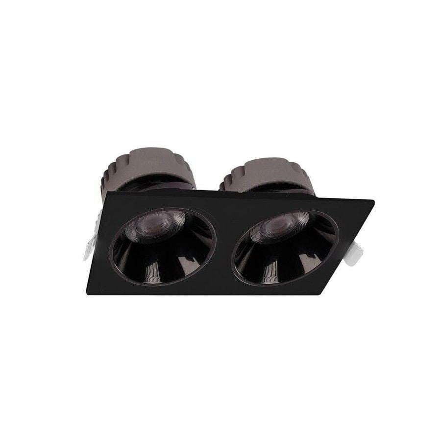 ACK AD10-01601 2X10W SIVA ALTI KARE DOWNLIGHT SİYAH 3000K