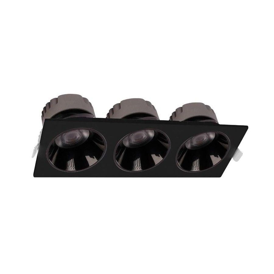 ACK AD10-01701 3X10W SIVA ALTI KARE DOWNLIGHT SİYAH 3000K