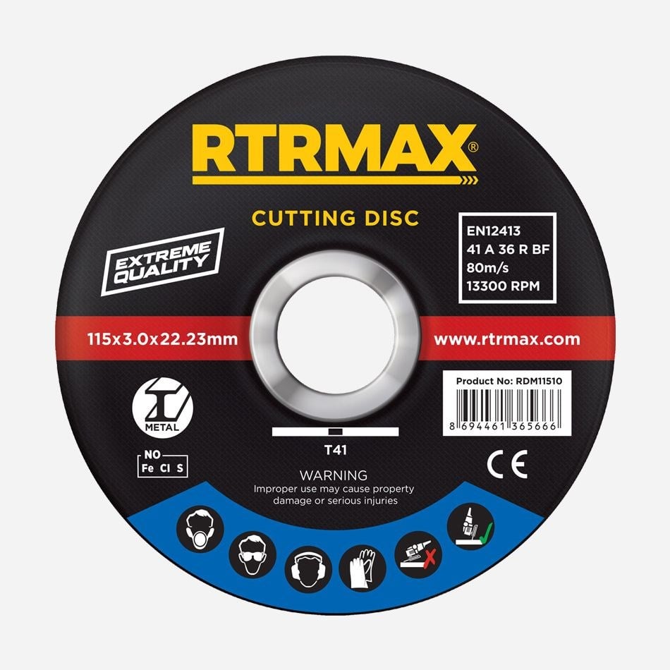 RTRMAX RDM11510 METAL-İNOX KESİCİ DİSK 115*1.0*22 RTRMAX
