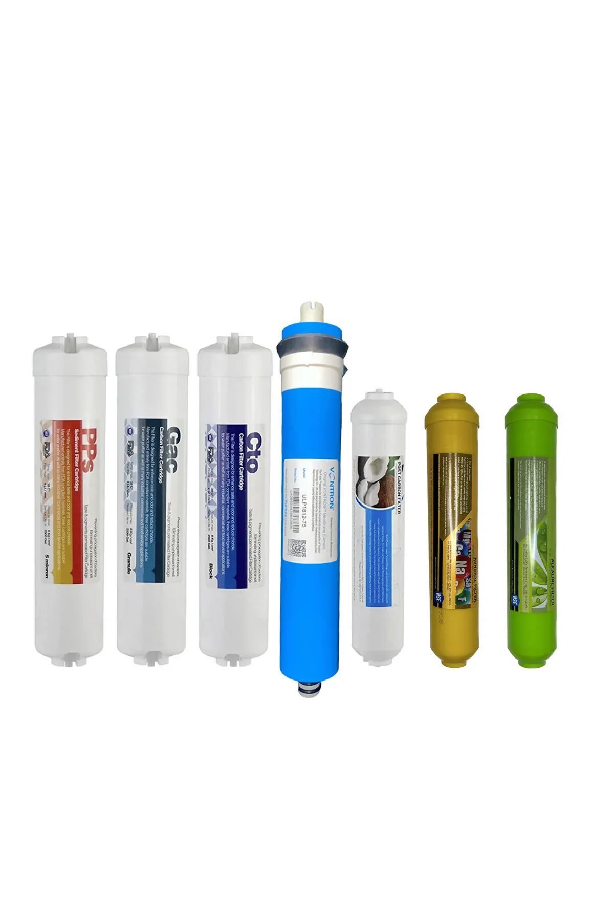 Kapalı Kasa Su Arıtma Cihazı 7 Li Inline Filtresi Seti 11 Aşamalı