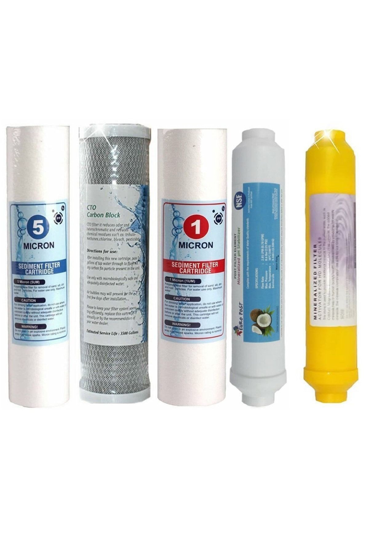 Reverse Osmosis Tüm Açık Su Arıtma Cihazı Yıllık Bakım Seti Mineralli Set
