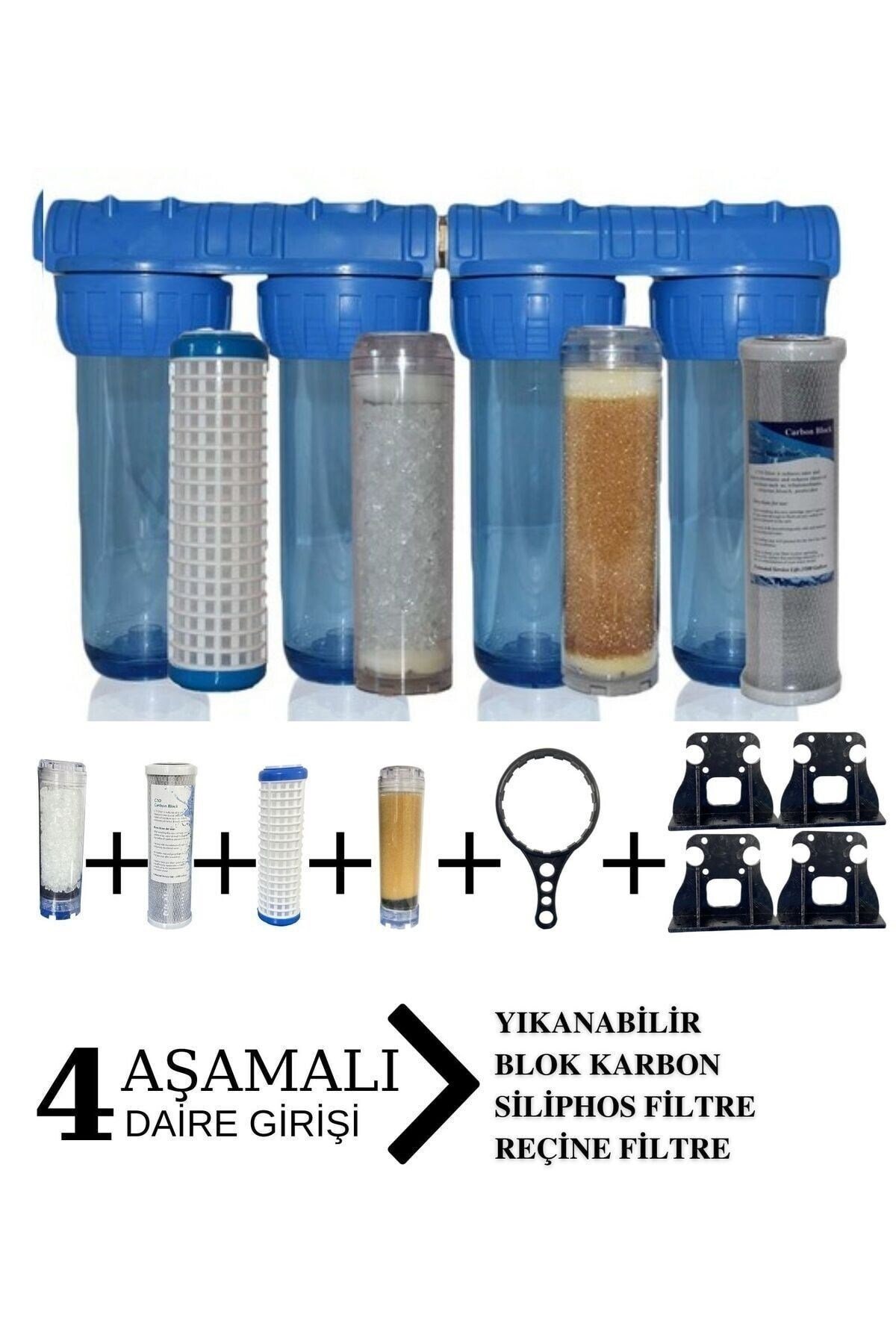 Sayaç Girişi 4 Aşama Arıtma Seti 10