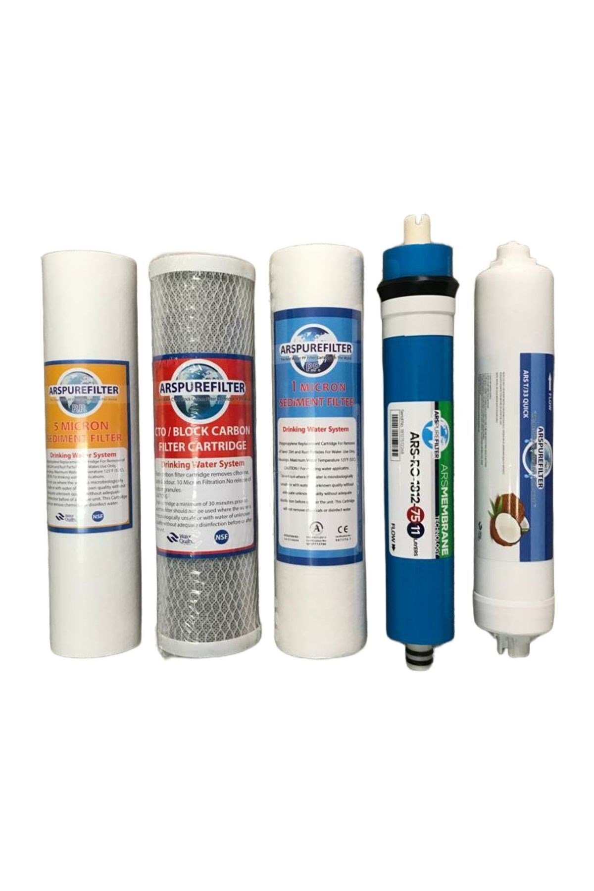 Su Arıtma Cihazı Açık Kasa Filtre Takımı 5 Li Set