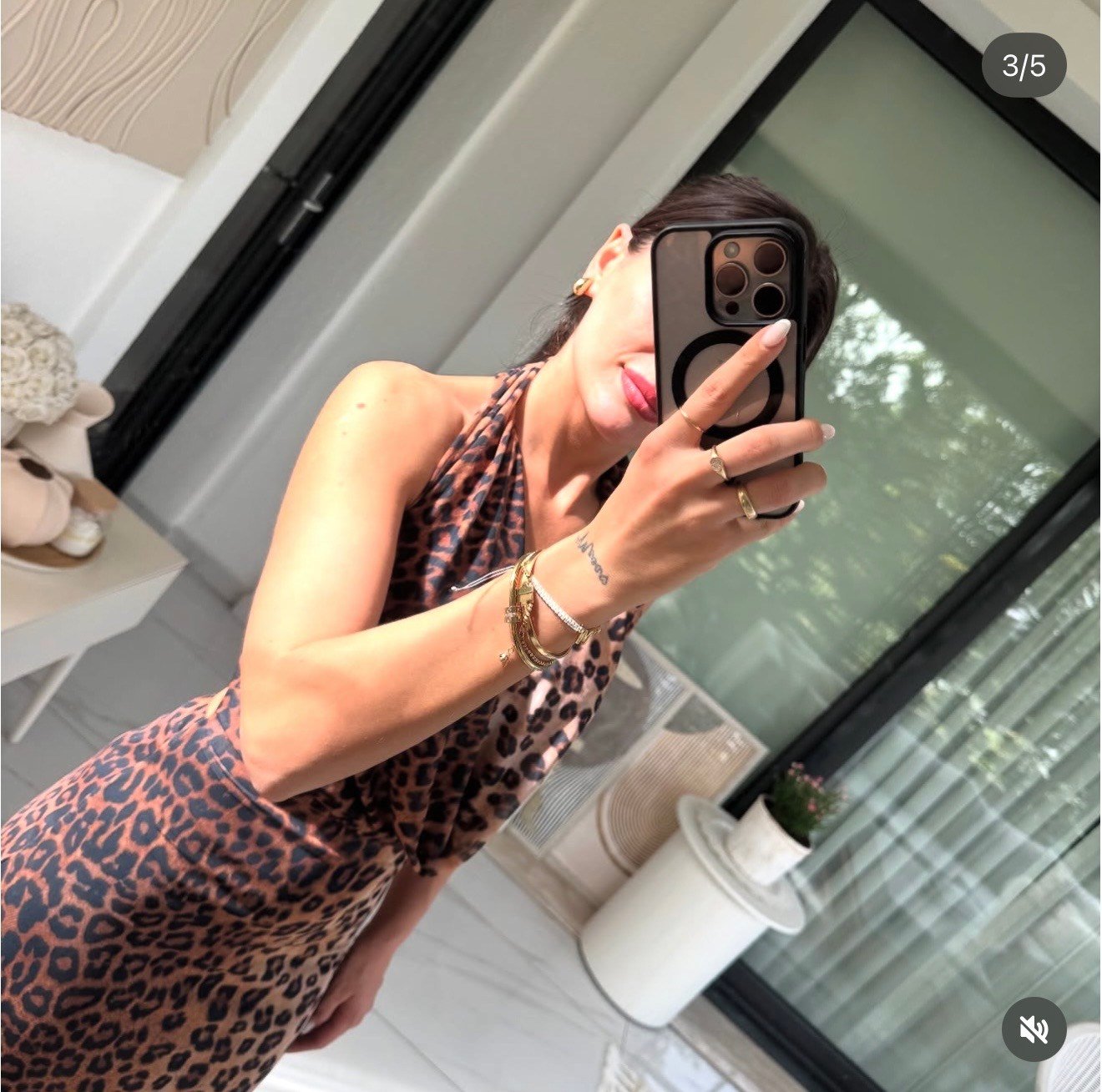Leopar Desenli  Elbise
