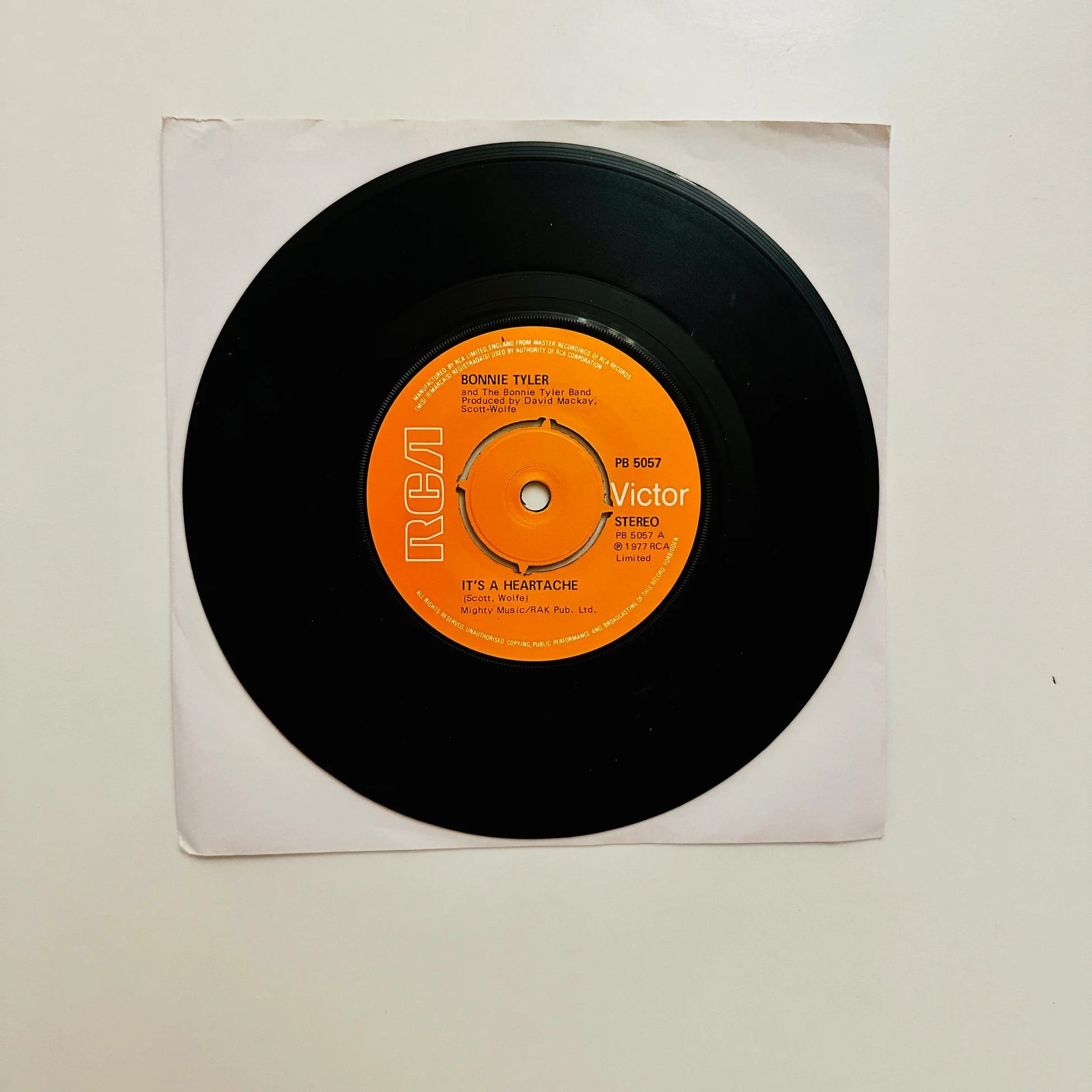 Bonnie Tyler And The Bonnie Tyler Band – It's A Heartache Dönem Baskı 45 lik Plak