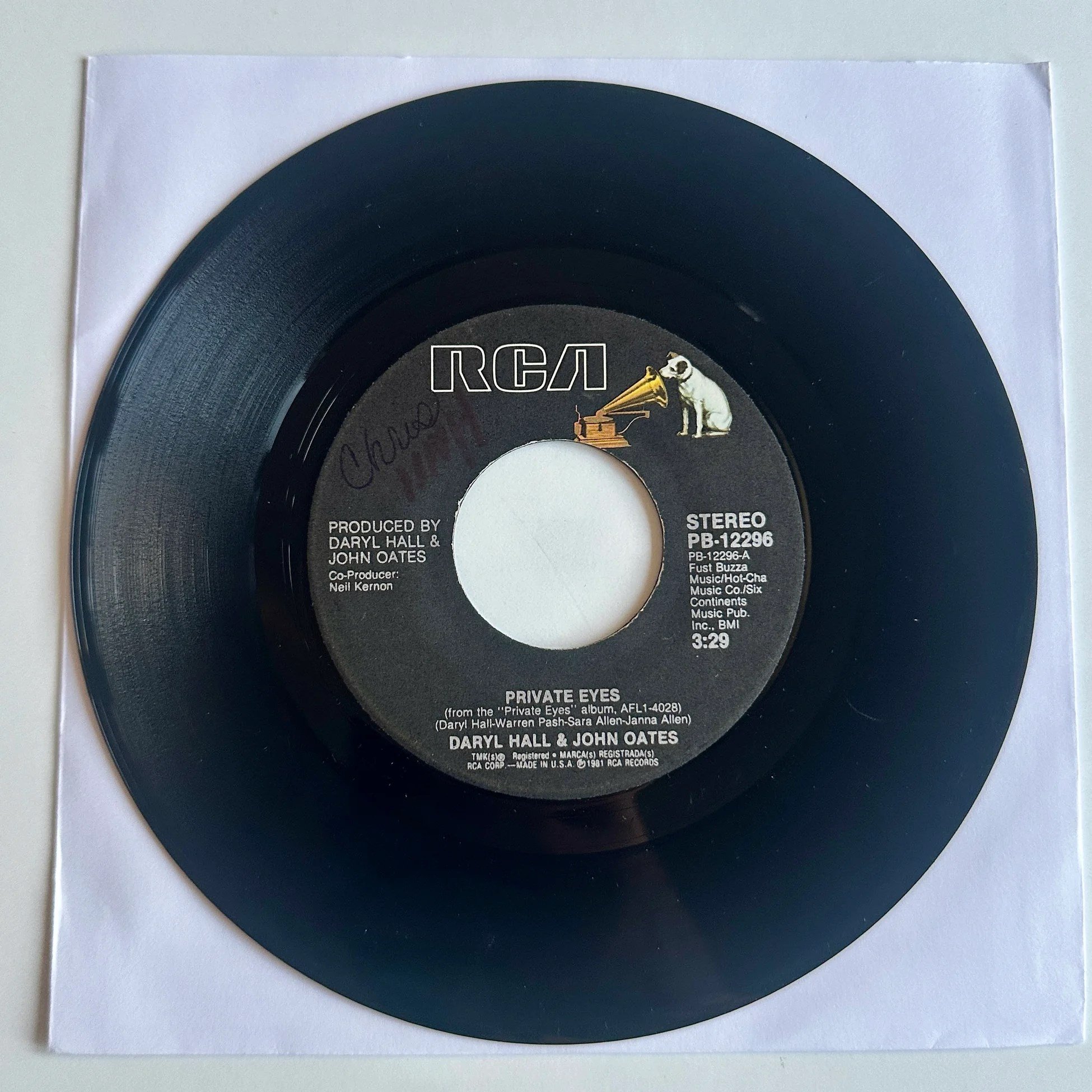 Daryl Hall & John Oates – Private Eyes Dönem Baskı 45 lik Plak