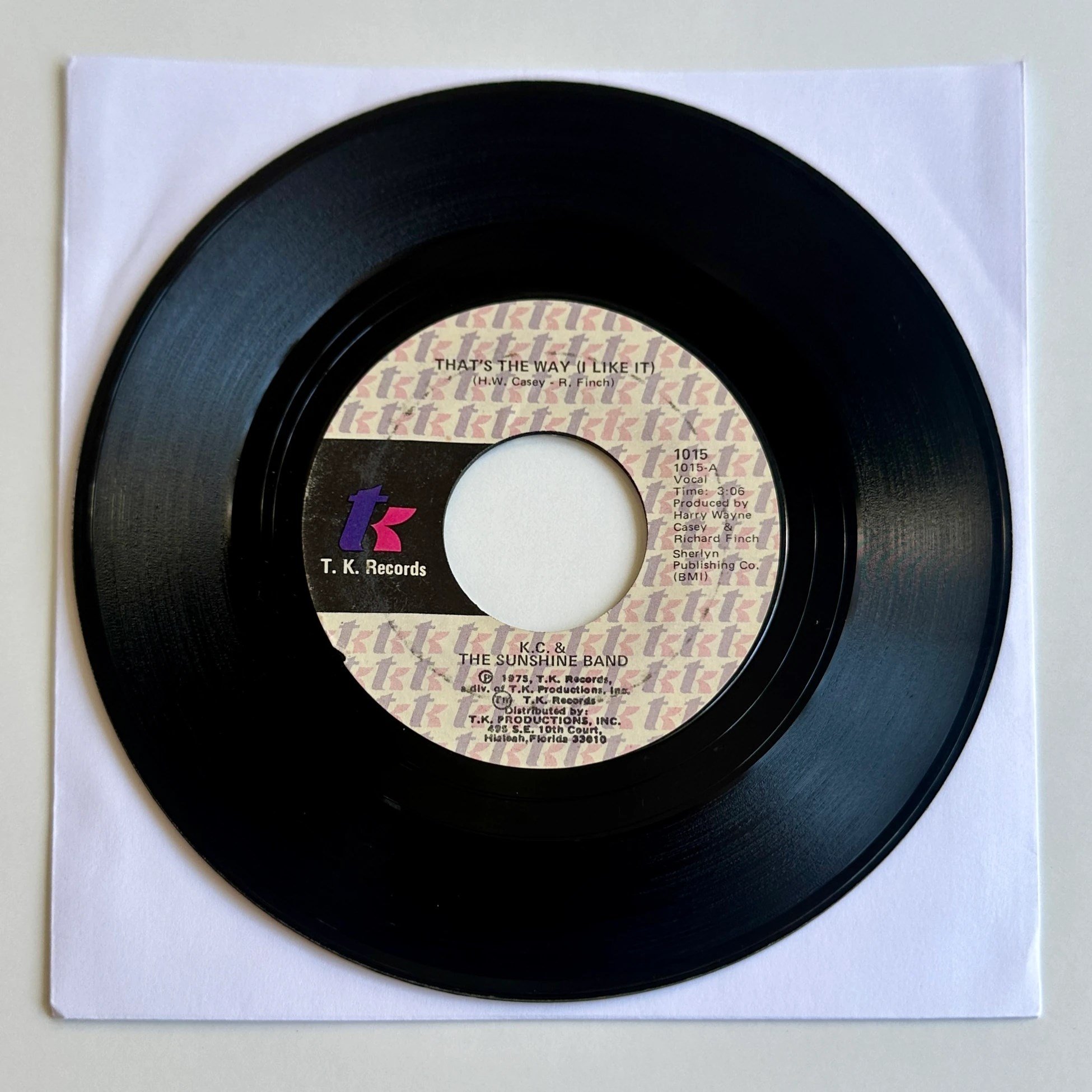K.C. & The Sunshine Band* – That's The Way (I Like It) Dönem Baskı 45 lik Plak