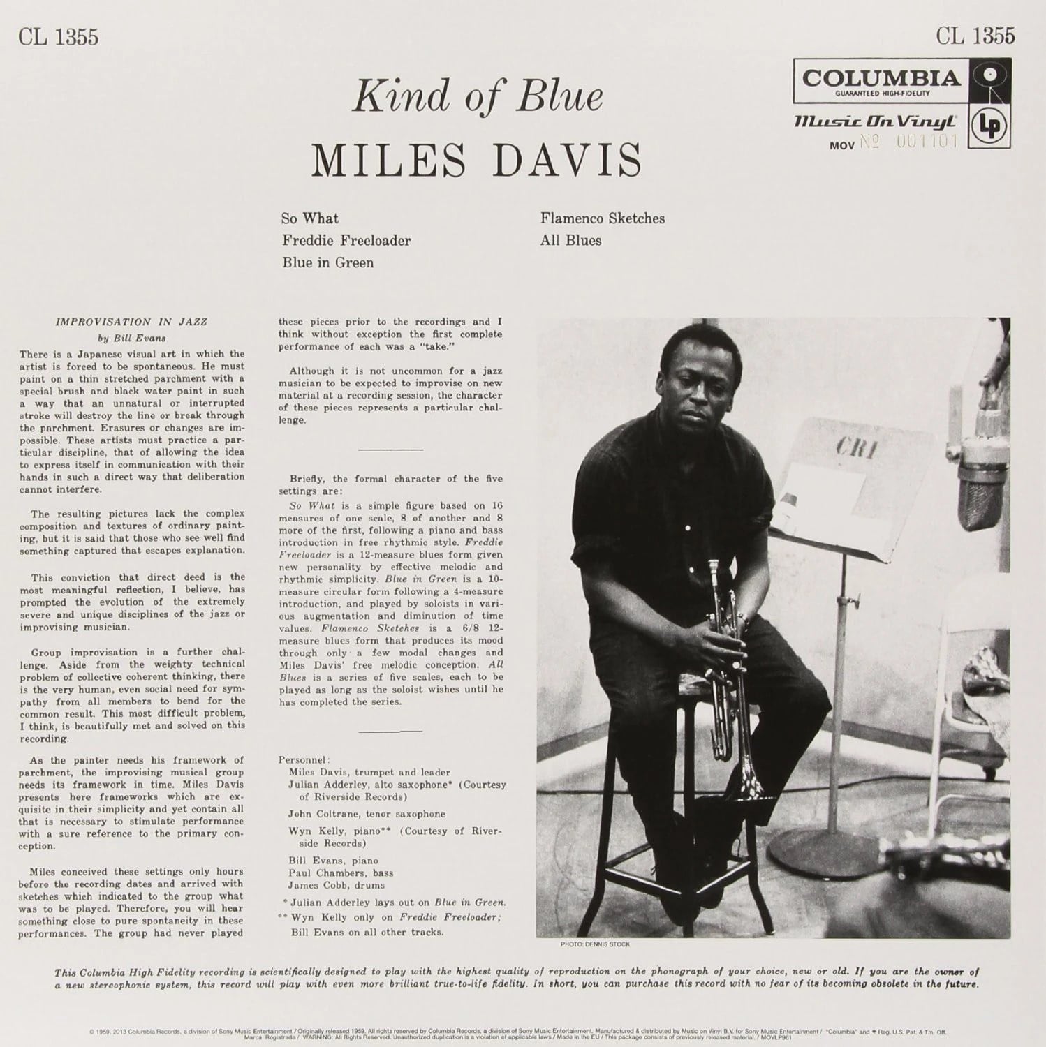 Miles Davis - Kind Of Blue (180g) (mono) - Plak