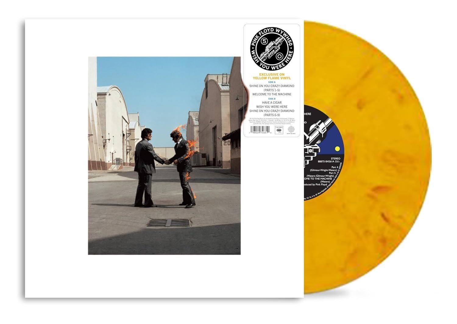 Pink Floyd - Wish You Were Here (50th Anniversary - Yellow Flame Vinyl) - Plak
