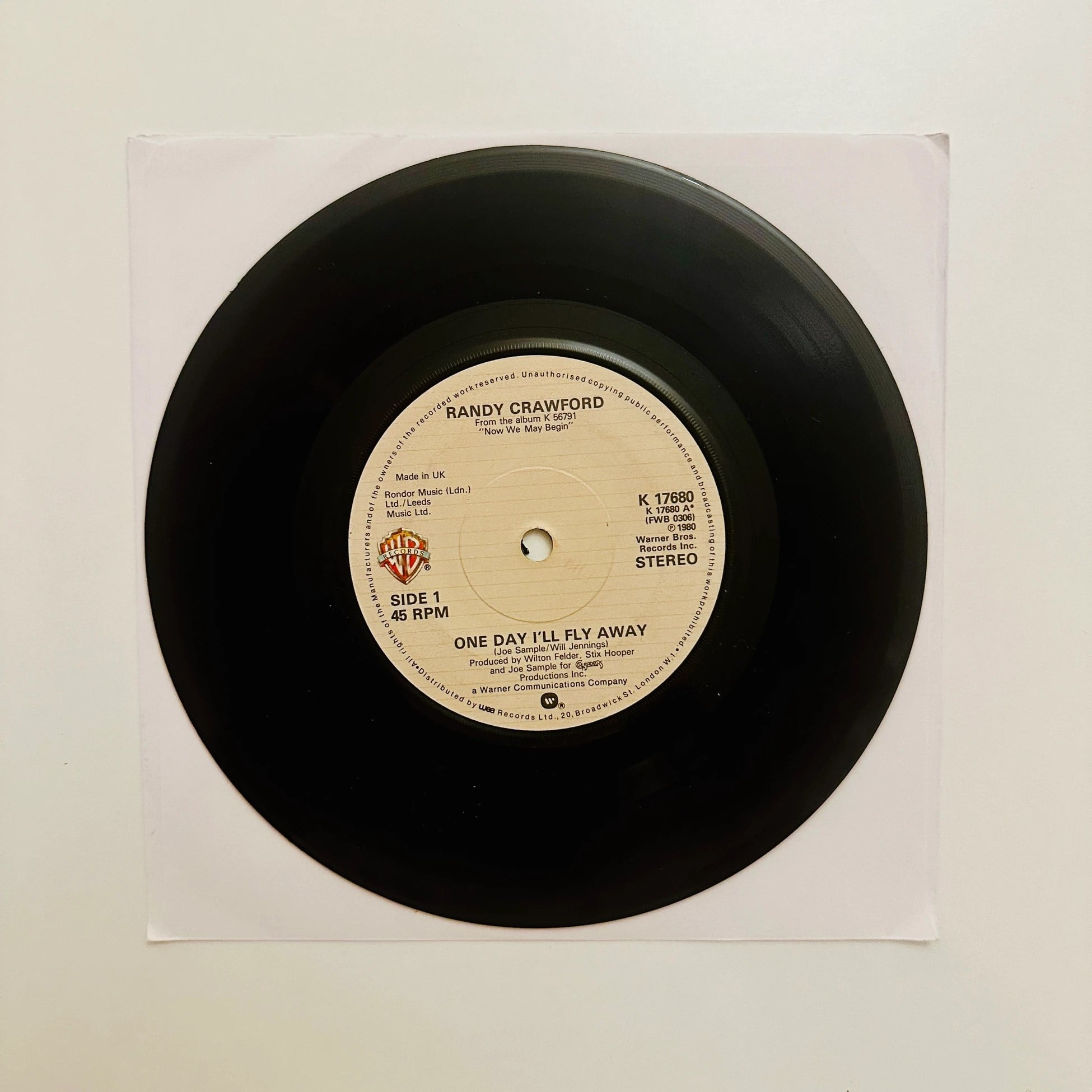 Randy Crawford – One Day I'll Fly Away Dönem Baskı 45 lik Plak