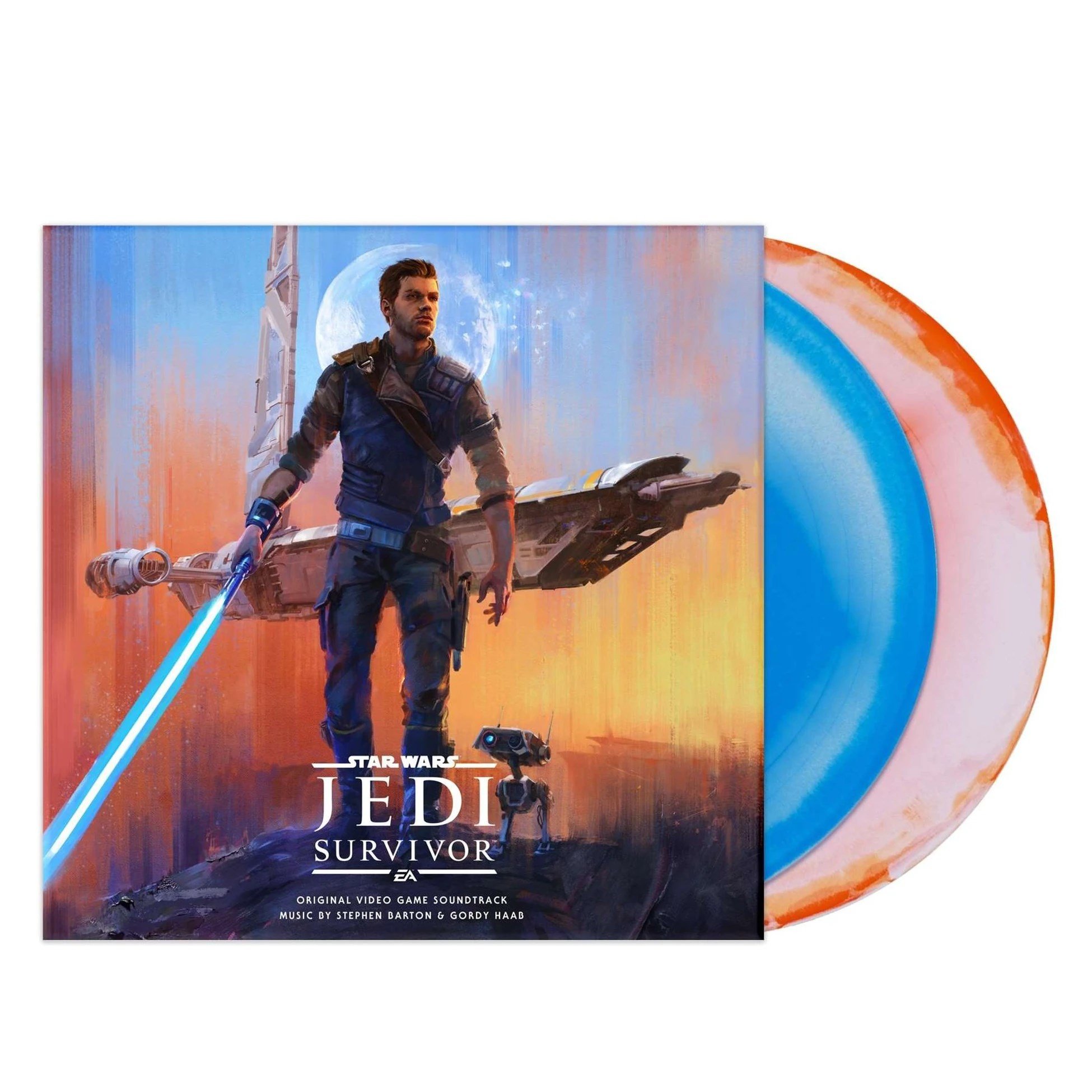 Stephen Barton & Gordy Haab - Star Wars Jedi Survivor (Original Video Game Soundtrack) (Limited Edition) (Blue White & Red White Vinyl) - Plak