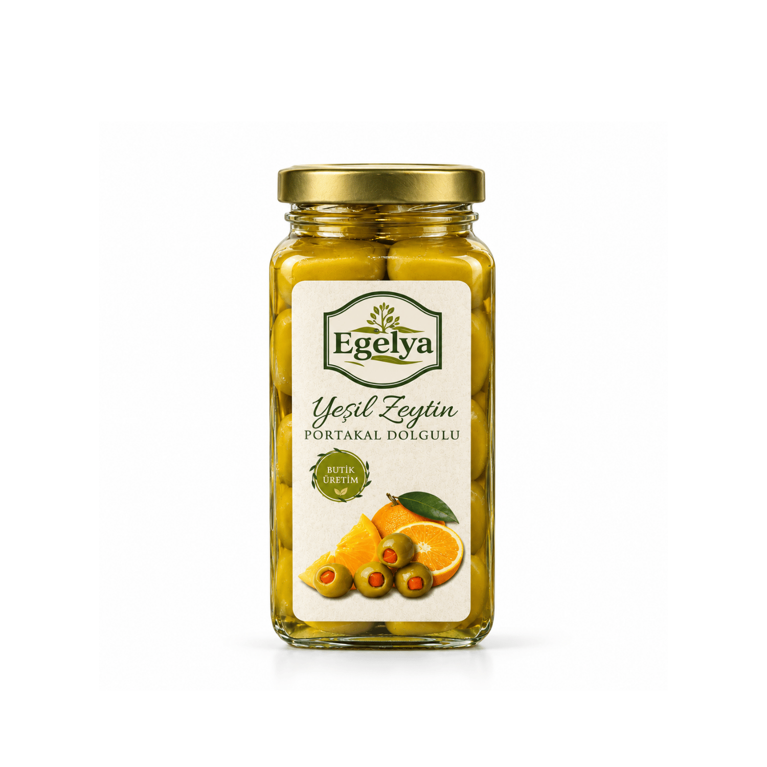 Egelya Portakal Dolgulu Yeşil Zeytin