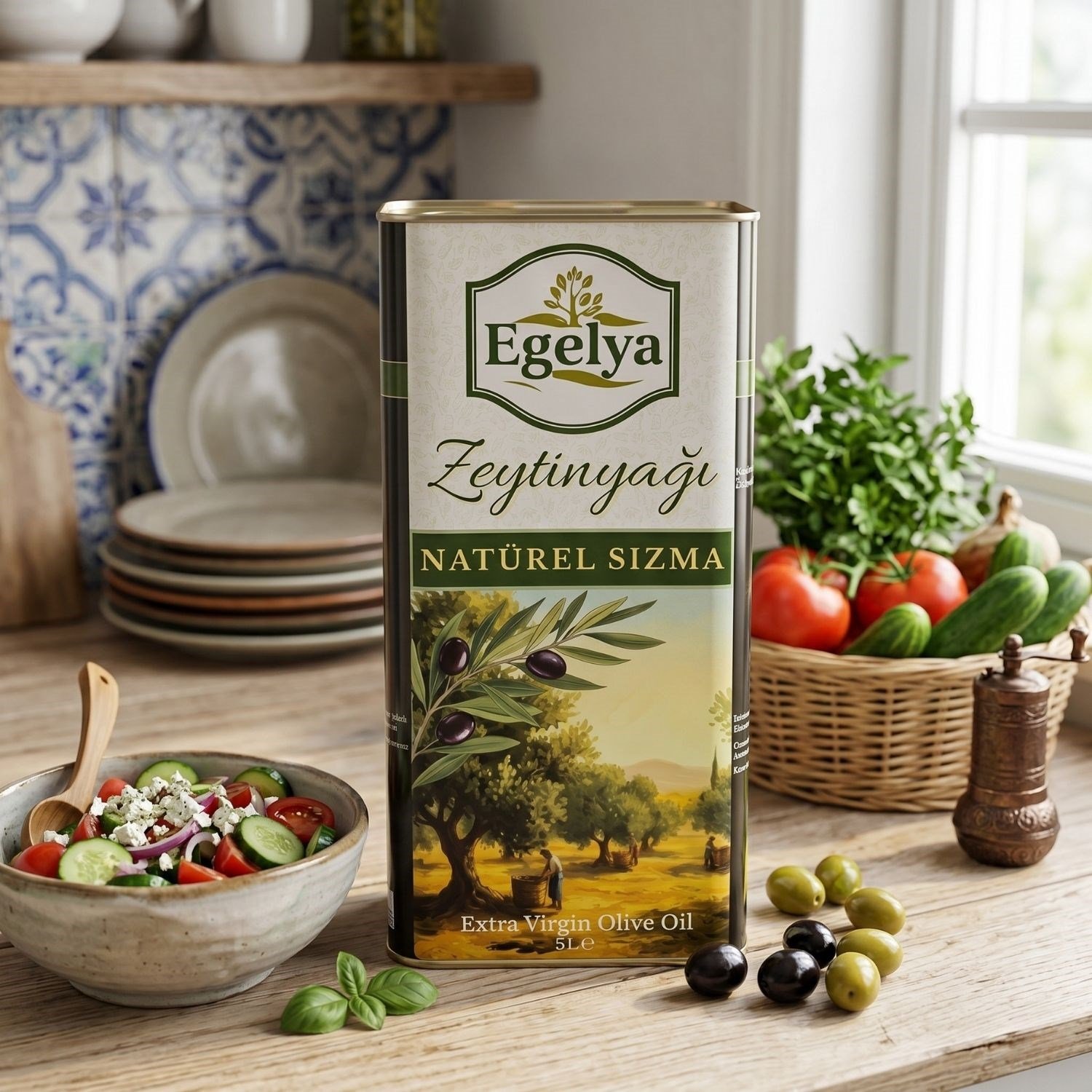 Natürel Sızma Zeytinyağı 5 L + 5 L Teneke