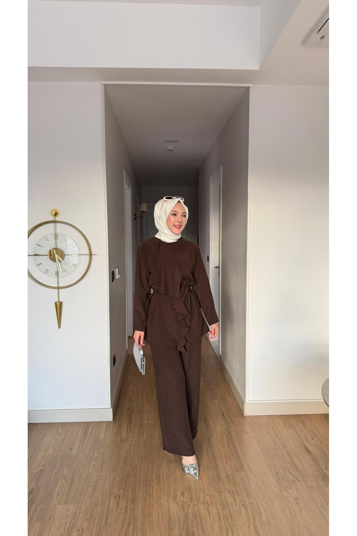 Fırfır Detaylı Pantolonlu Takım 1035