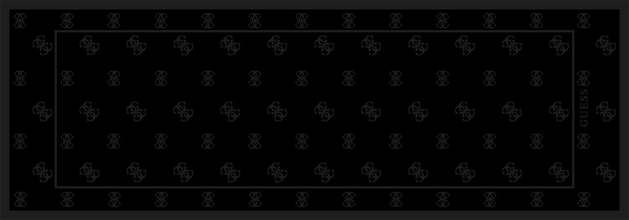 GUESS ÇAPRAZ LOGO PATTERN BLACK ŞAL