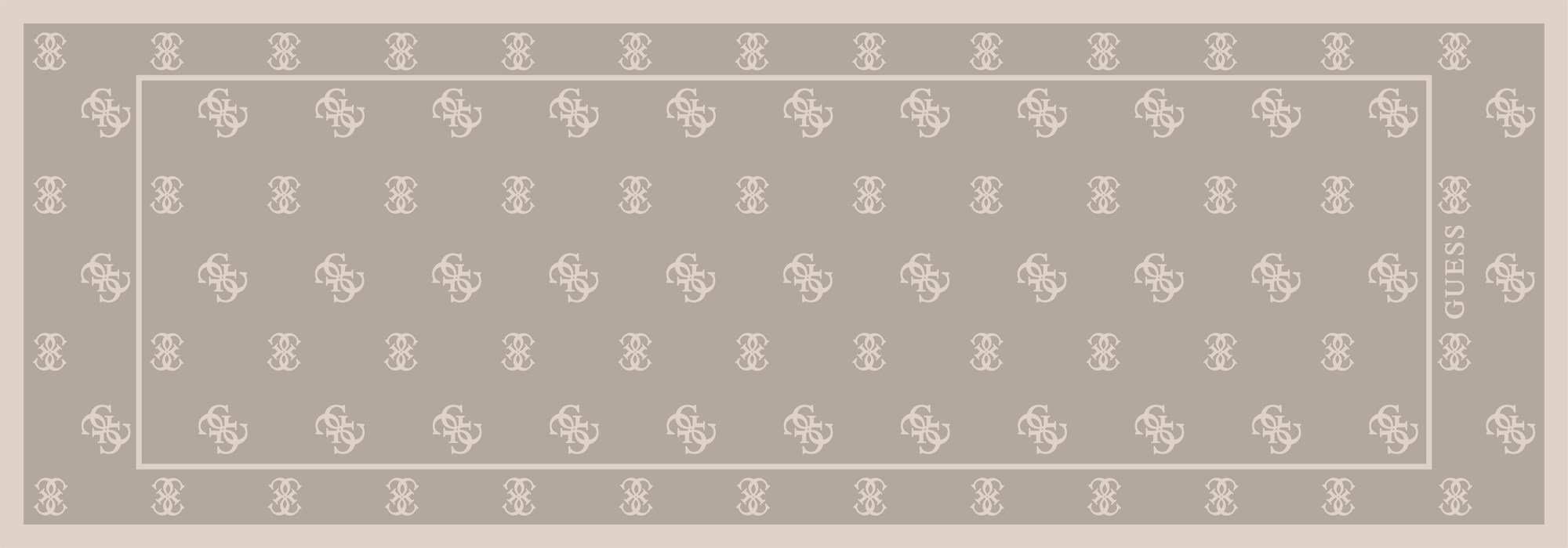 GUESS ÇAPRAZ LOGO PATTERN TAUPE ŞAL