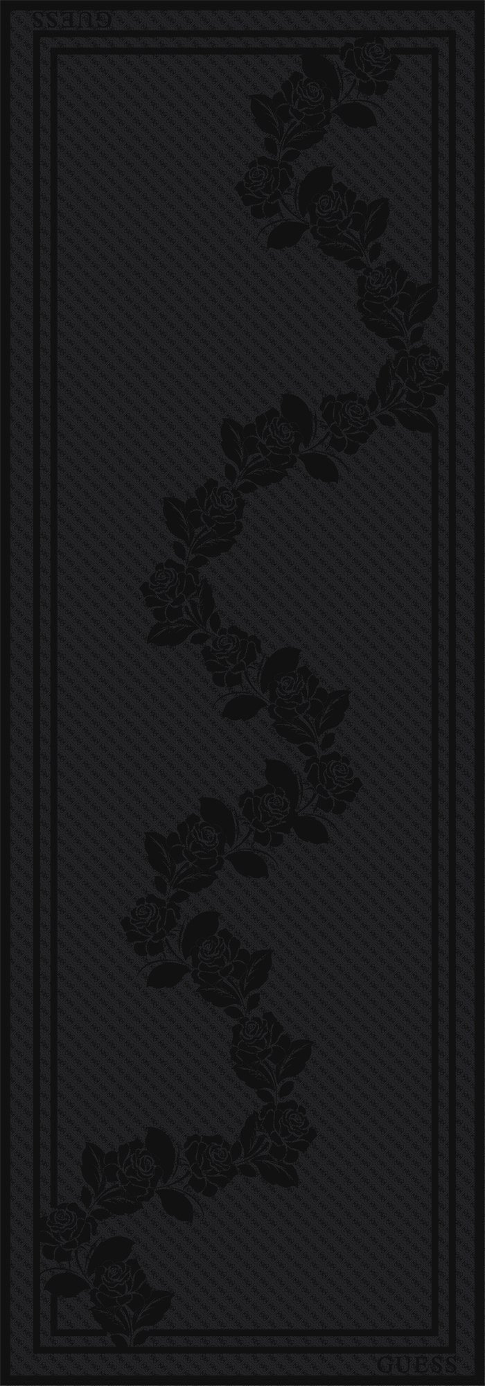 GUESS SARMAL GÜL PATTERN BLACK ŞAL