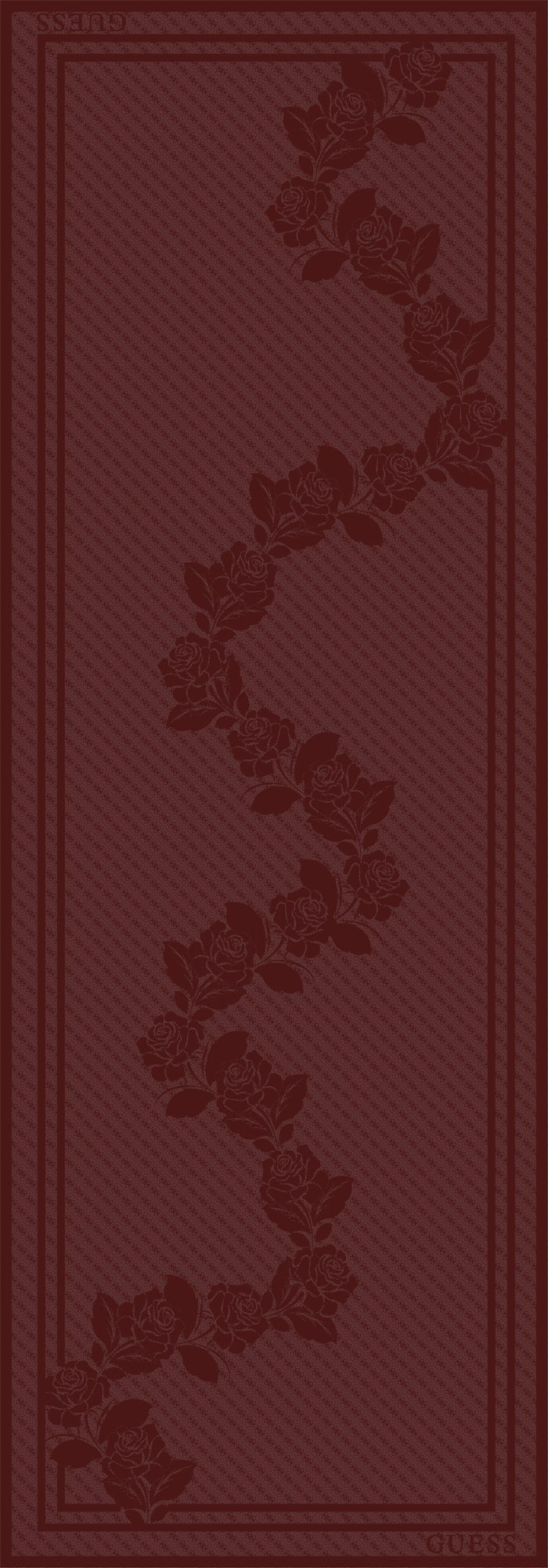 GUESS SARMAL GÜL PATTERN BURGUNDY ŞAL