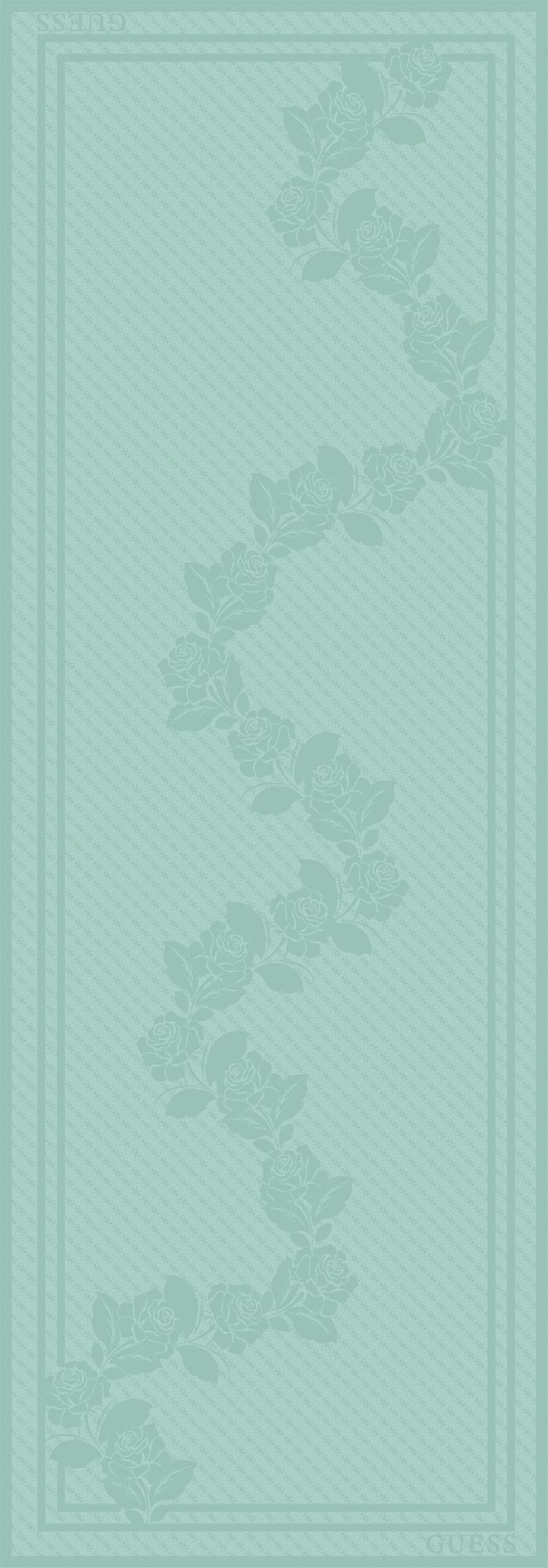 GUESS SARMAL GÜL PATTERN LIGHT BLUE ŞAL
