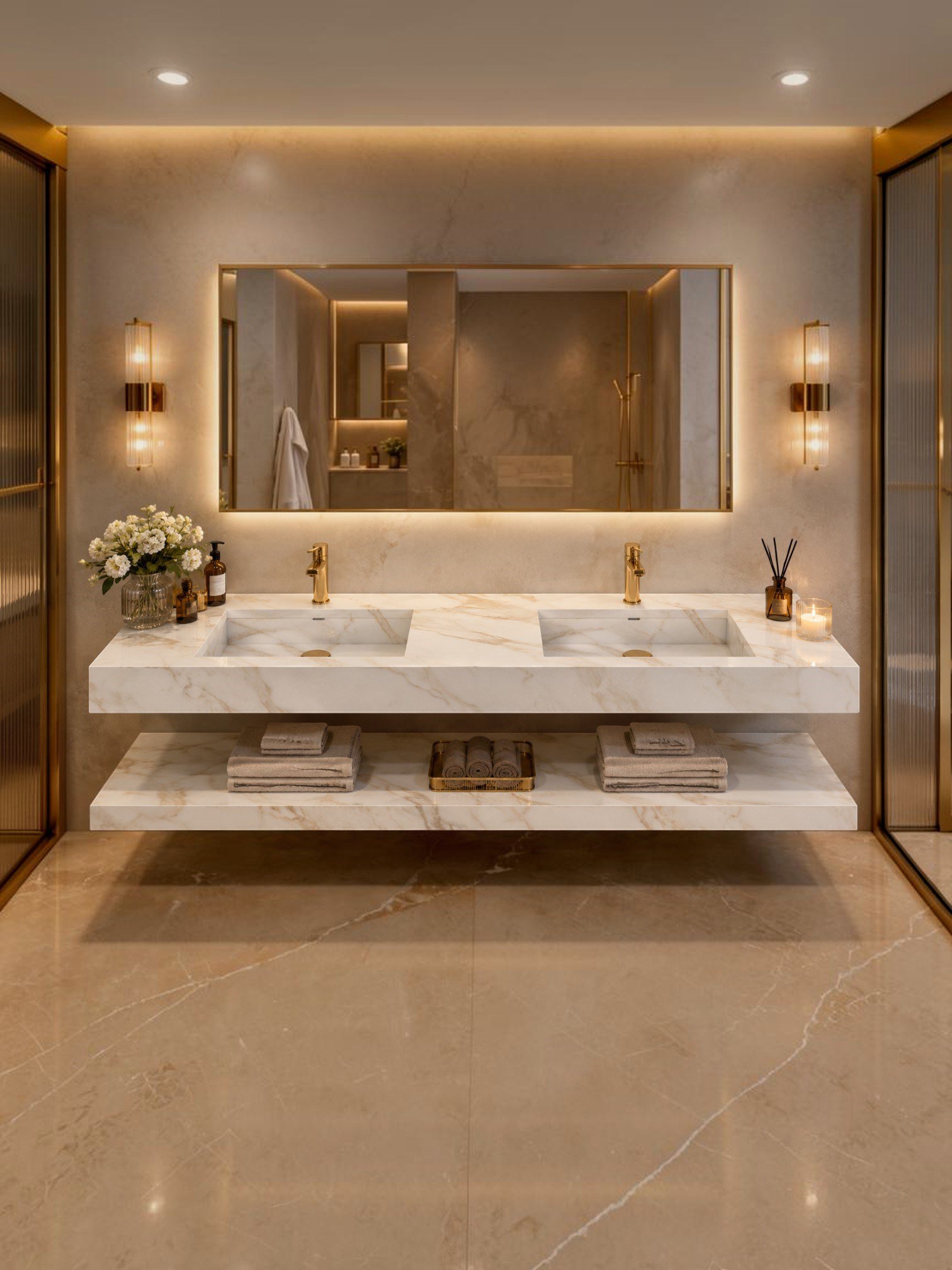 Çift Hazneli Porselen Lavabo - ACDS26001