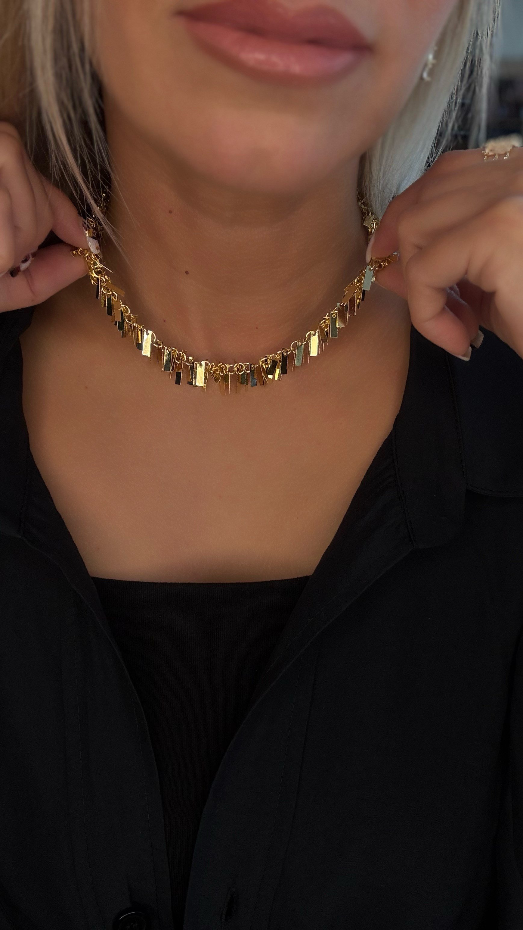 SAÇAKLI KOLYE GOLD
