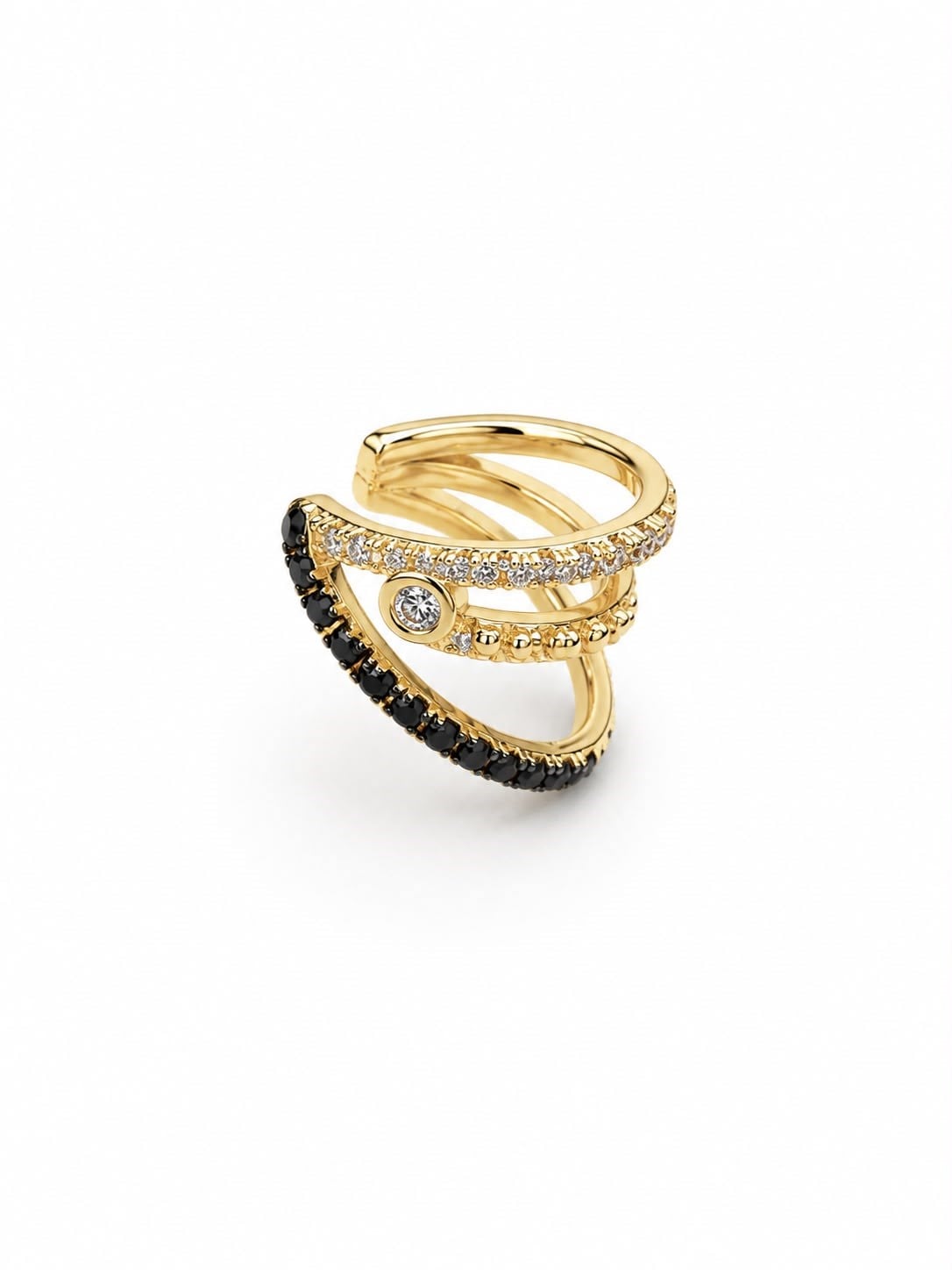 SİYAH DETAY EARCUFF GOLD