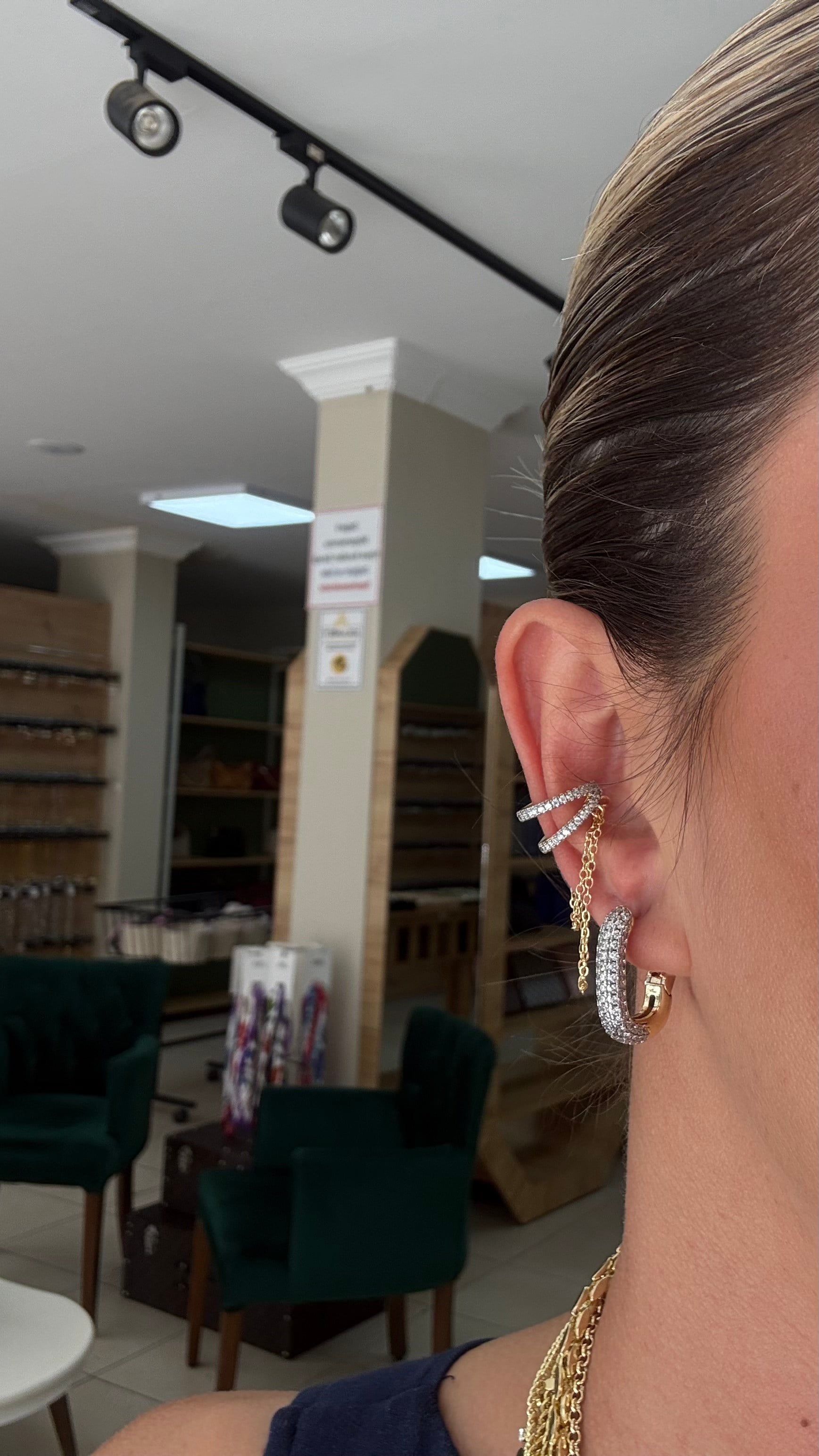Zincirli earcuff