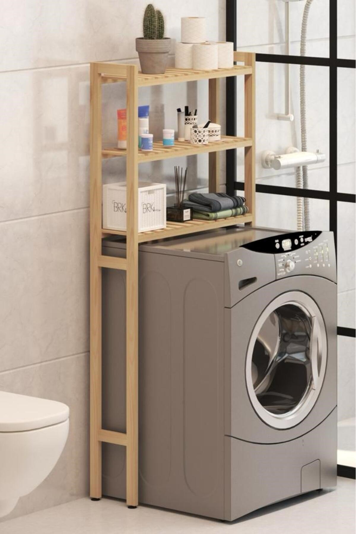 Banyo Çamaşır Makinesi Dolabı 150*64*20