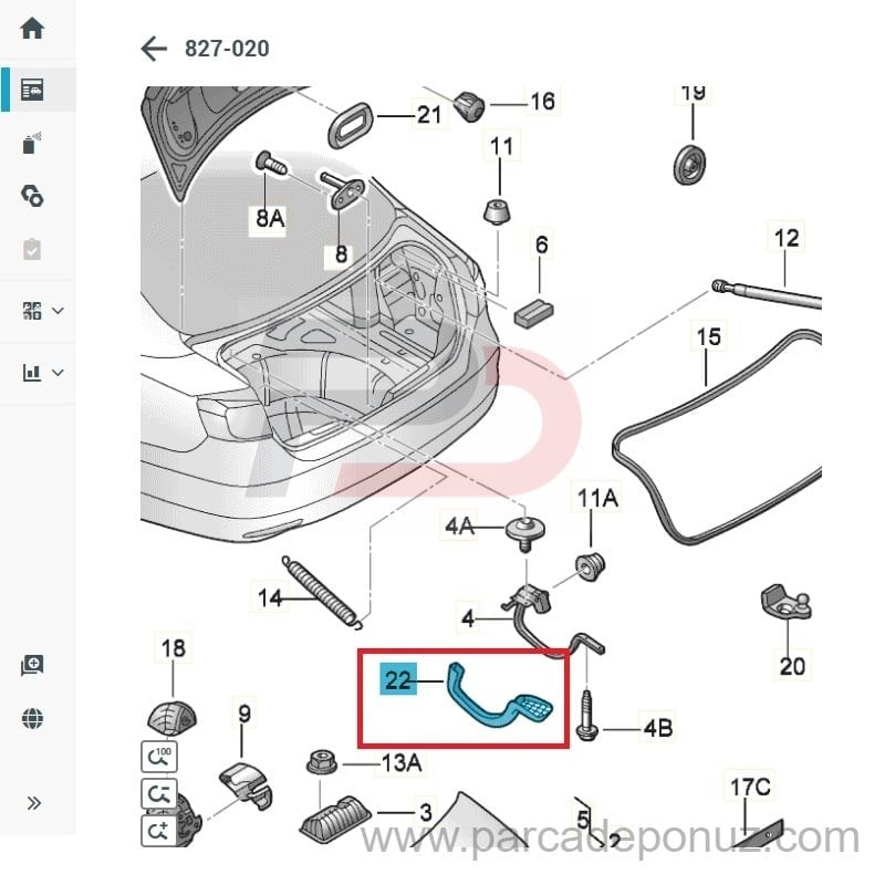 Jetta (2011 - 2018) İle Uyumlu Bagaj Kapak Menteşe Kapağı, Kablo Kanalı (Takım) 5C6877364 - 5C6877363
