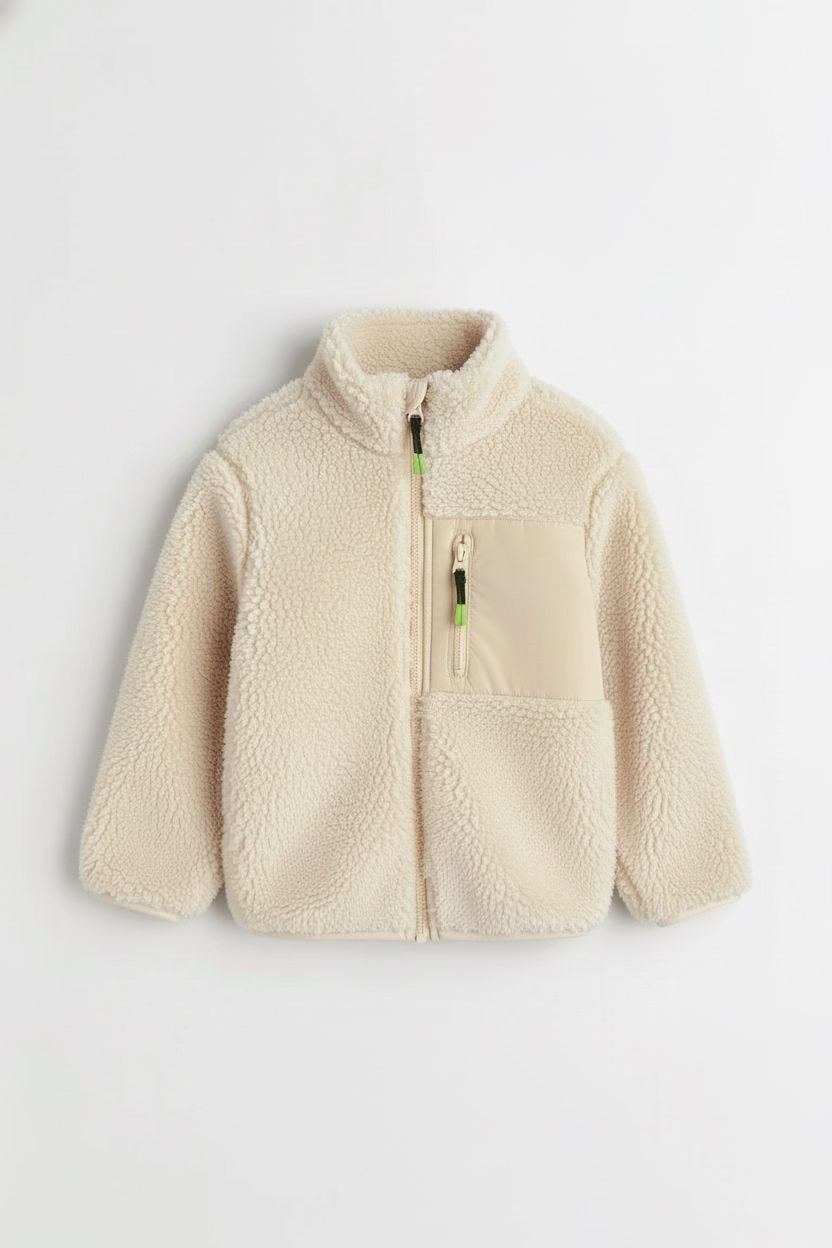 Krem Peluş Mont