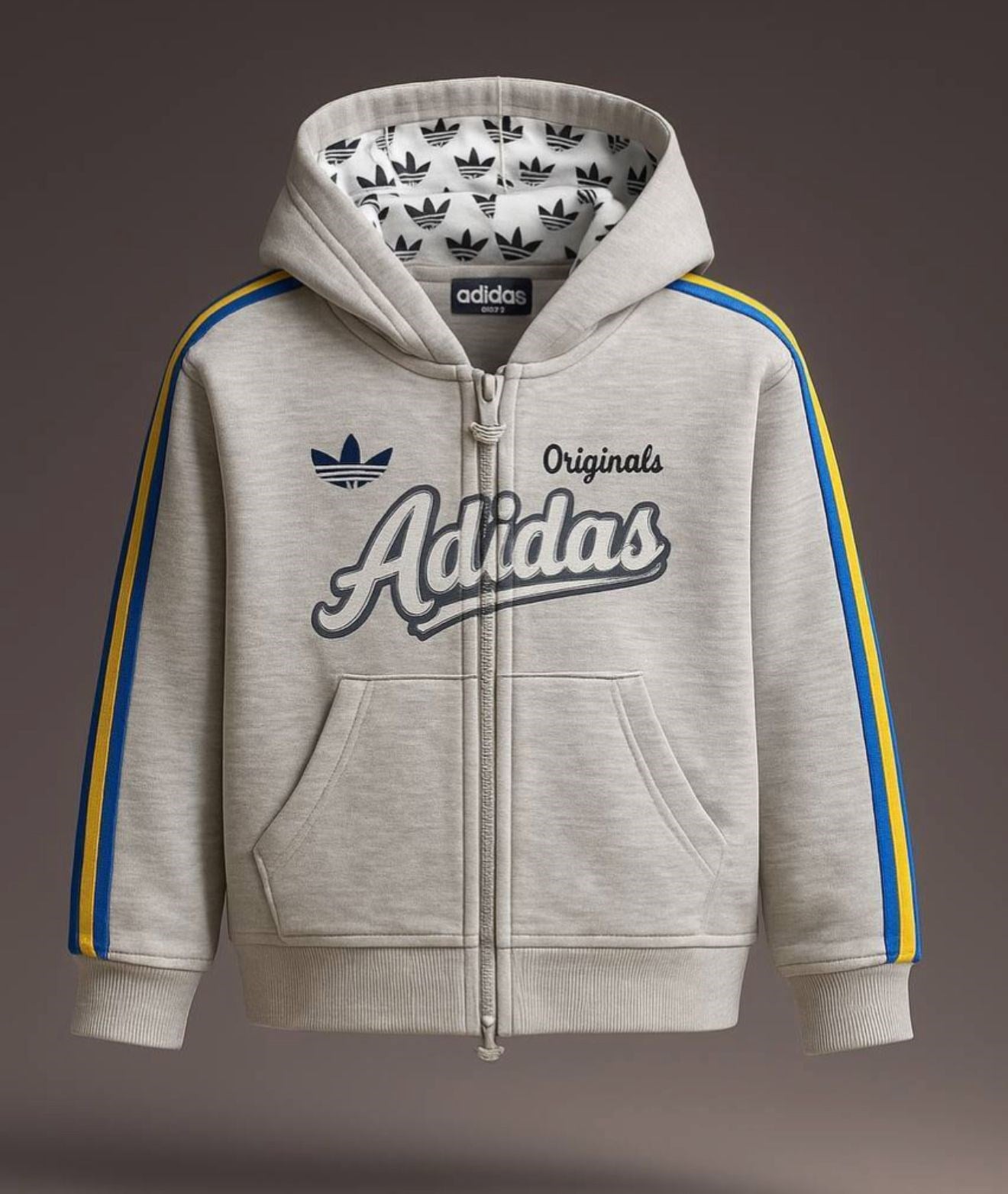 Şardonlu Kapüşonlu Kanguru Sweatshirt