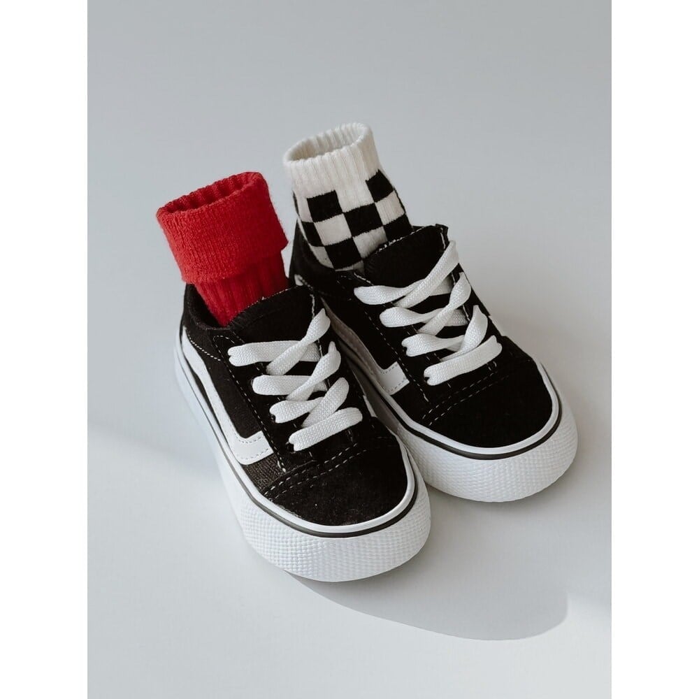 Siyah Bağcıklı Çocuk Sneaker Ayakkabı