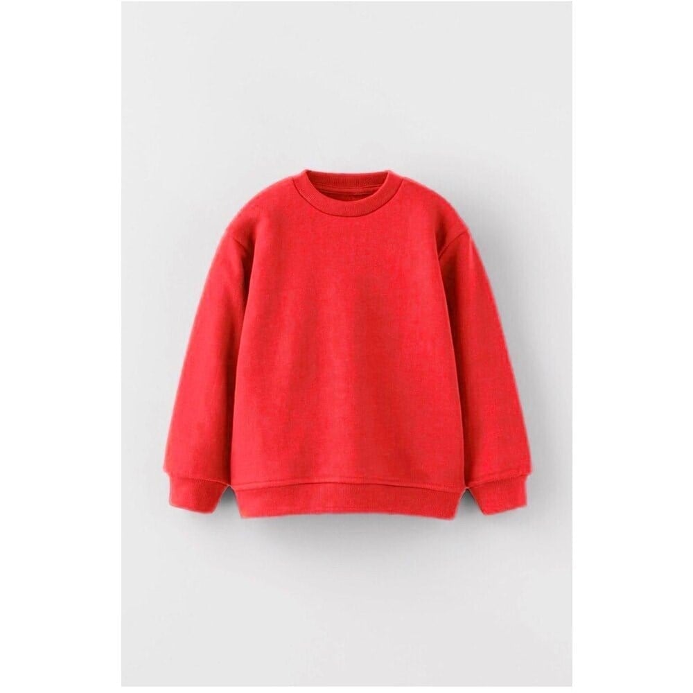 Üç İplik Basic Sweatshirt (Kırmızı)