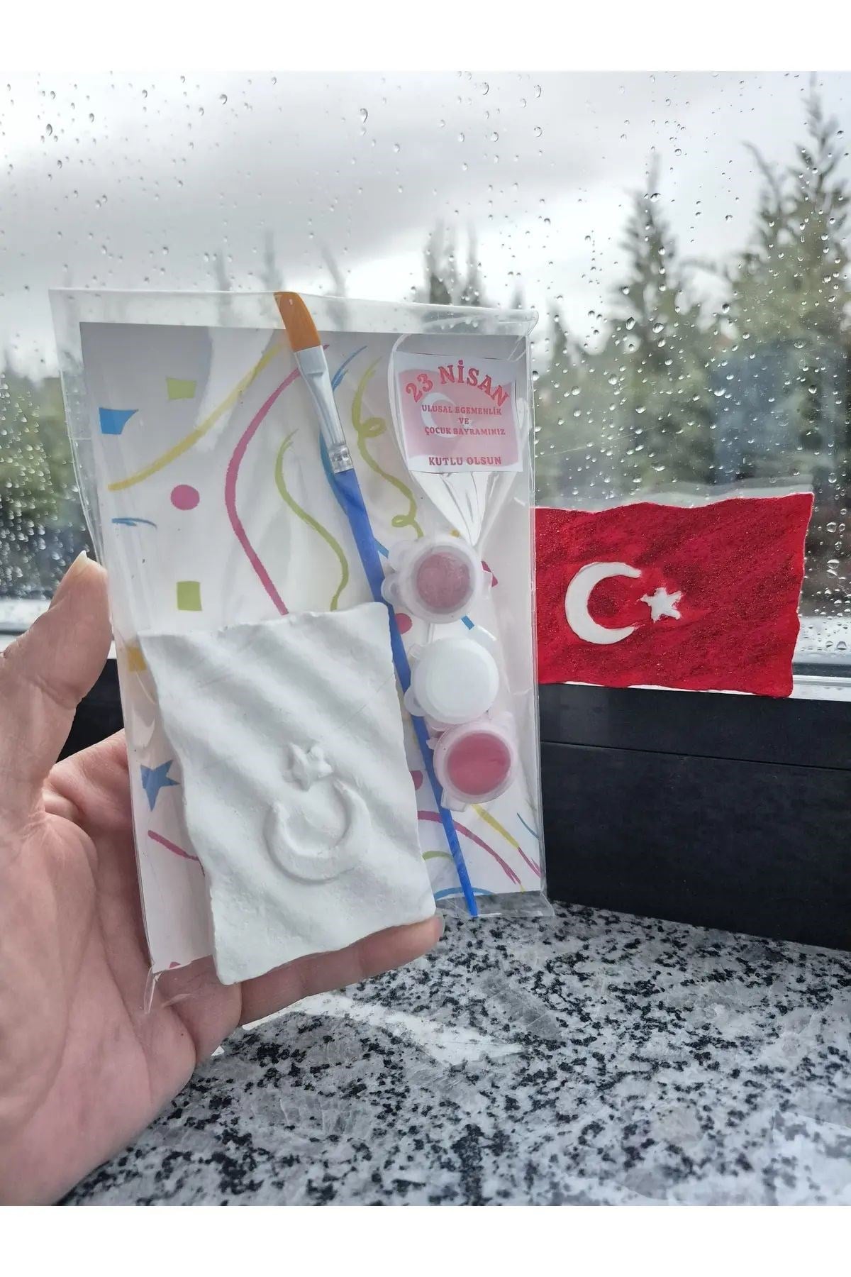 Bayrak Taş Boyama Seti , 10 Adet