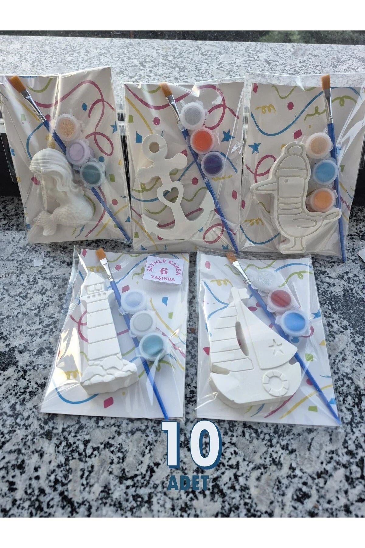 Denizci Tema Set / Taş Boyama Setleri,Kendin Yap,Dıy, Doğum Günü,Bayram,Karne Hediyesi/ 10Adet