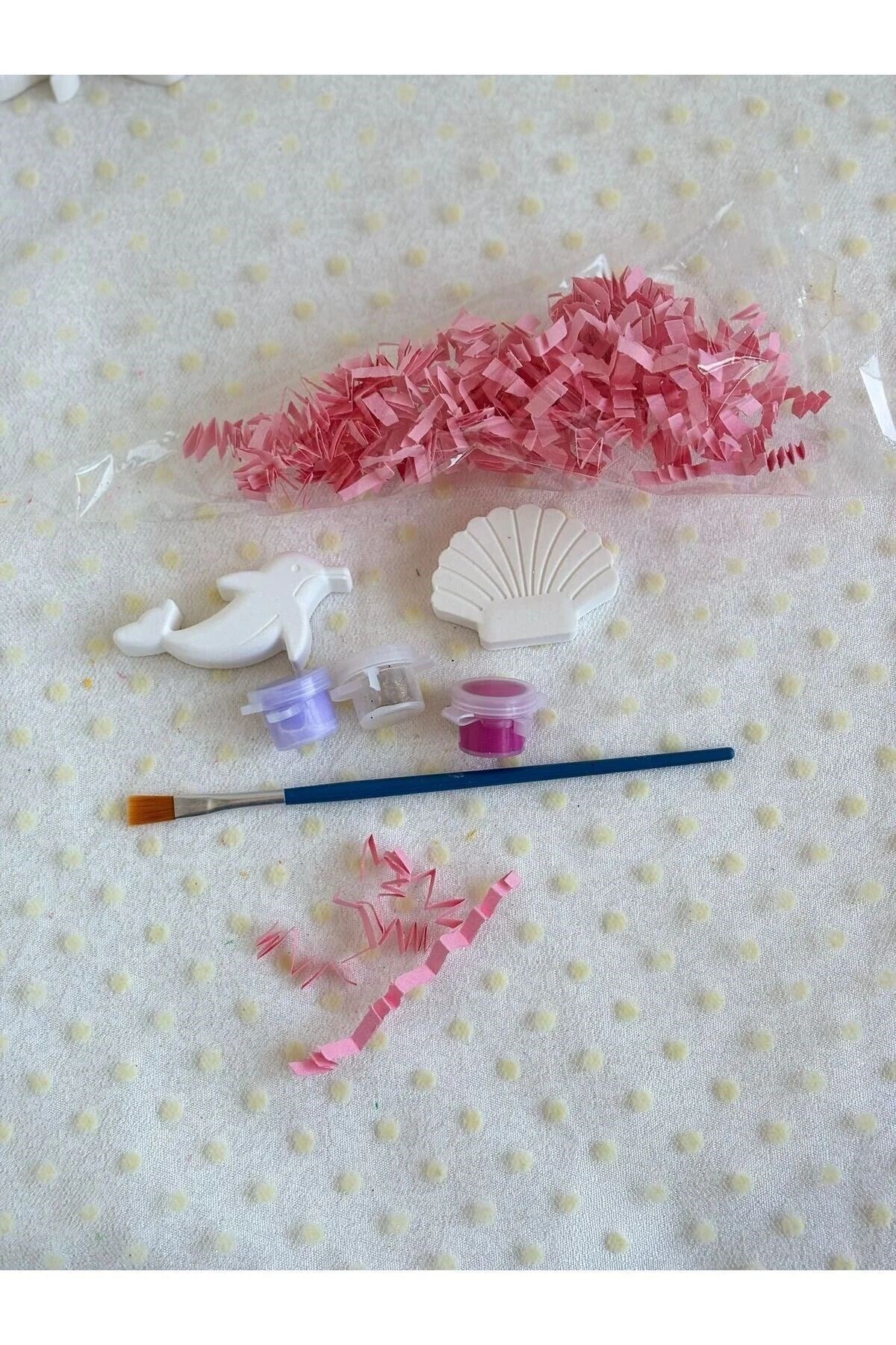 Pembe Yaz Temalı Mini Sürpriz Boyama Paketi / Doğum Günü Hediye/Kendin Boya/ Etkinlik Kiti/ 10 Adet