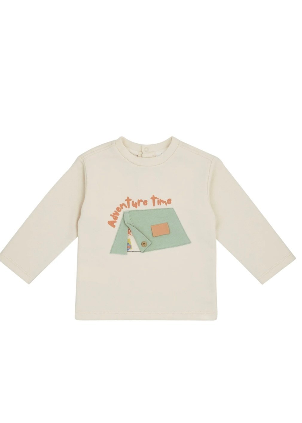 Çadır Aplikeli Tshirt 3 Ay-36 Ay Beyaz