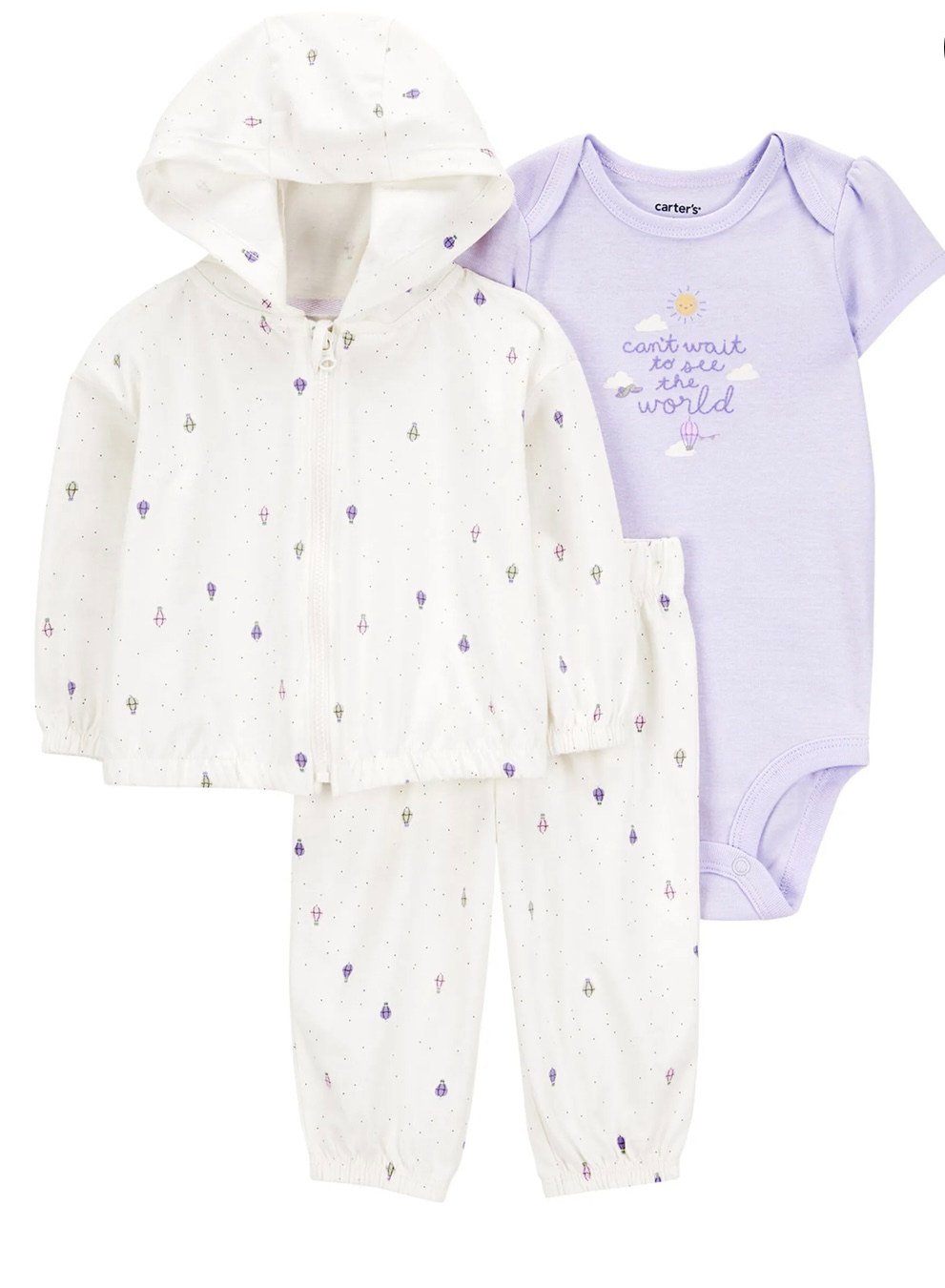 Kız Bebek Ekru 3Lü Hırkalı set 