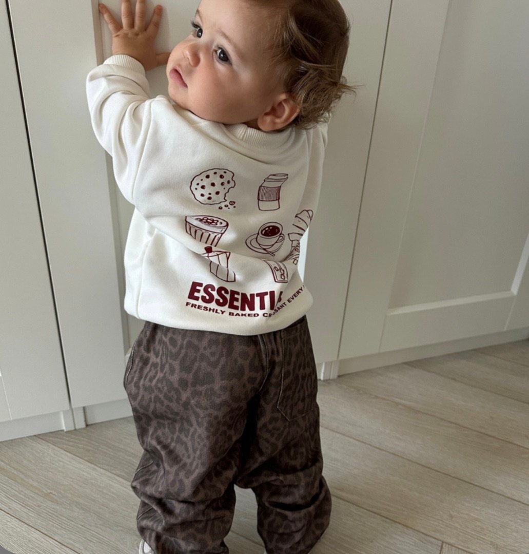 Leopar desenli kot pantolon