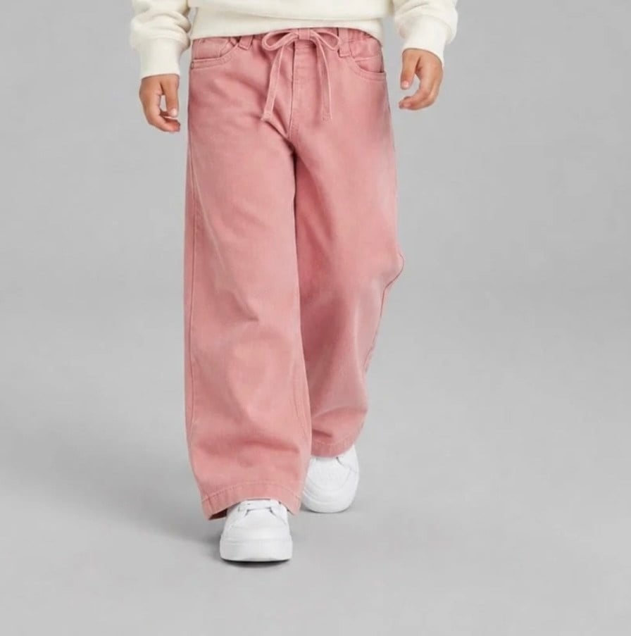 Pembe Tuffy Kız Çocuk Tek Alt Gabardin Pantolon-02815