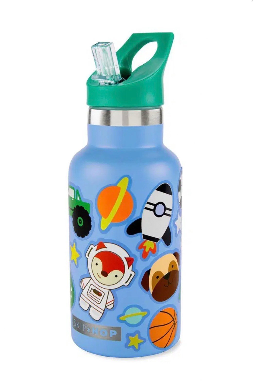 Spark Style Paslanmaz Çelik Stickerlı Suluk Mavi
