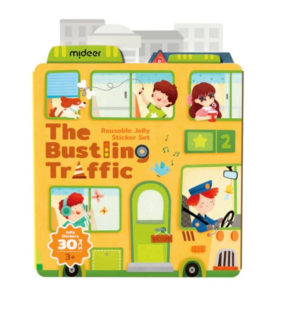 Yeniden Kullanılabilir Jel Sticker Seti - Hareketli Trafik