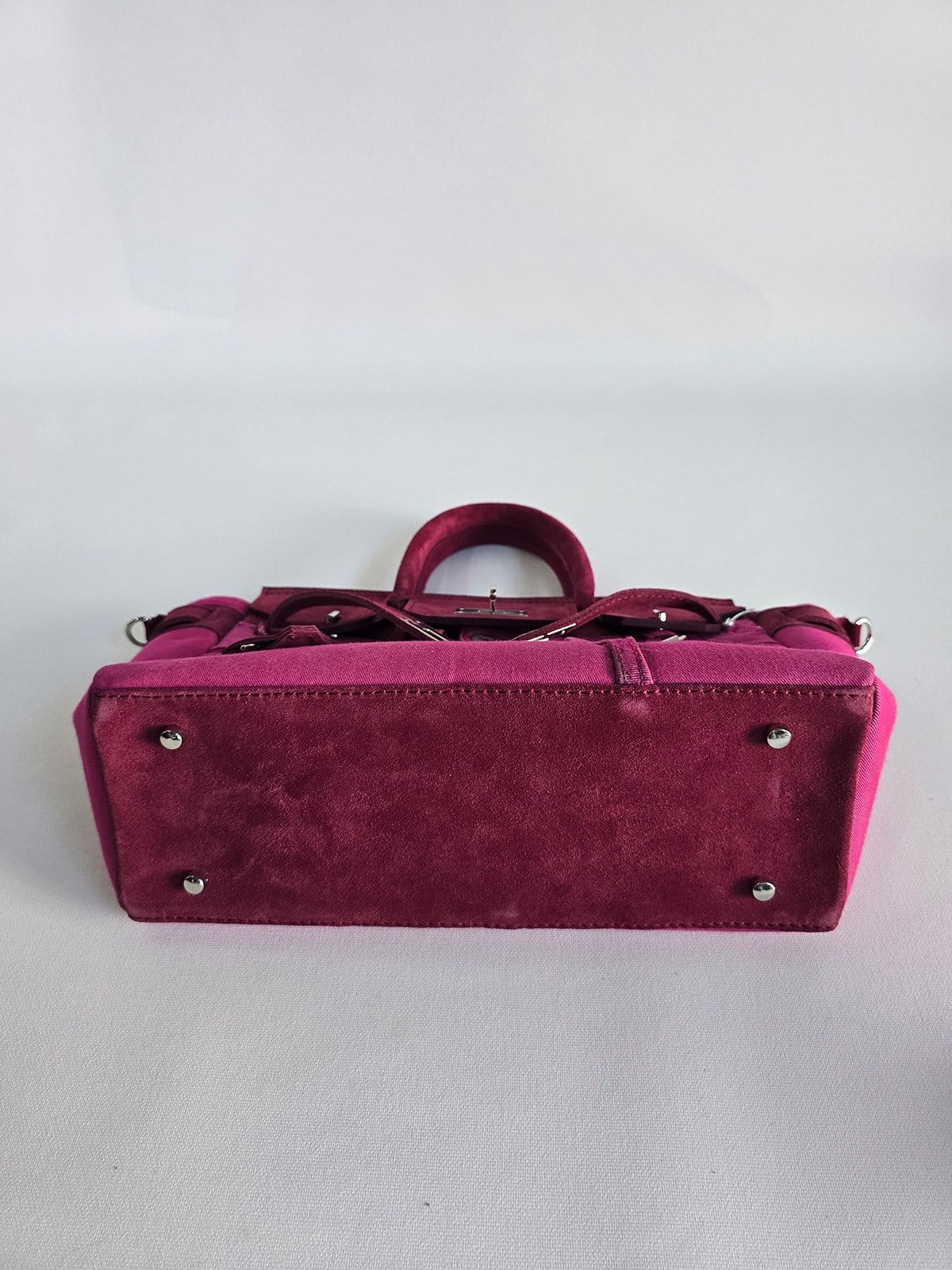 Desaryou Çanta Pembe Kot ve Fuşya Deri 