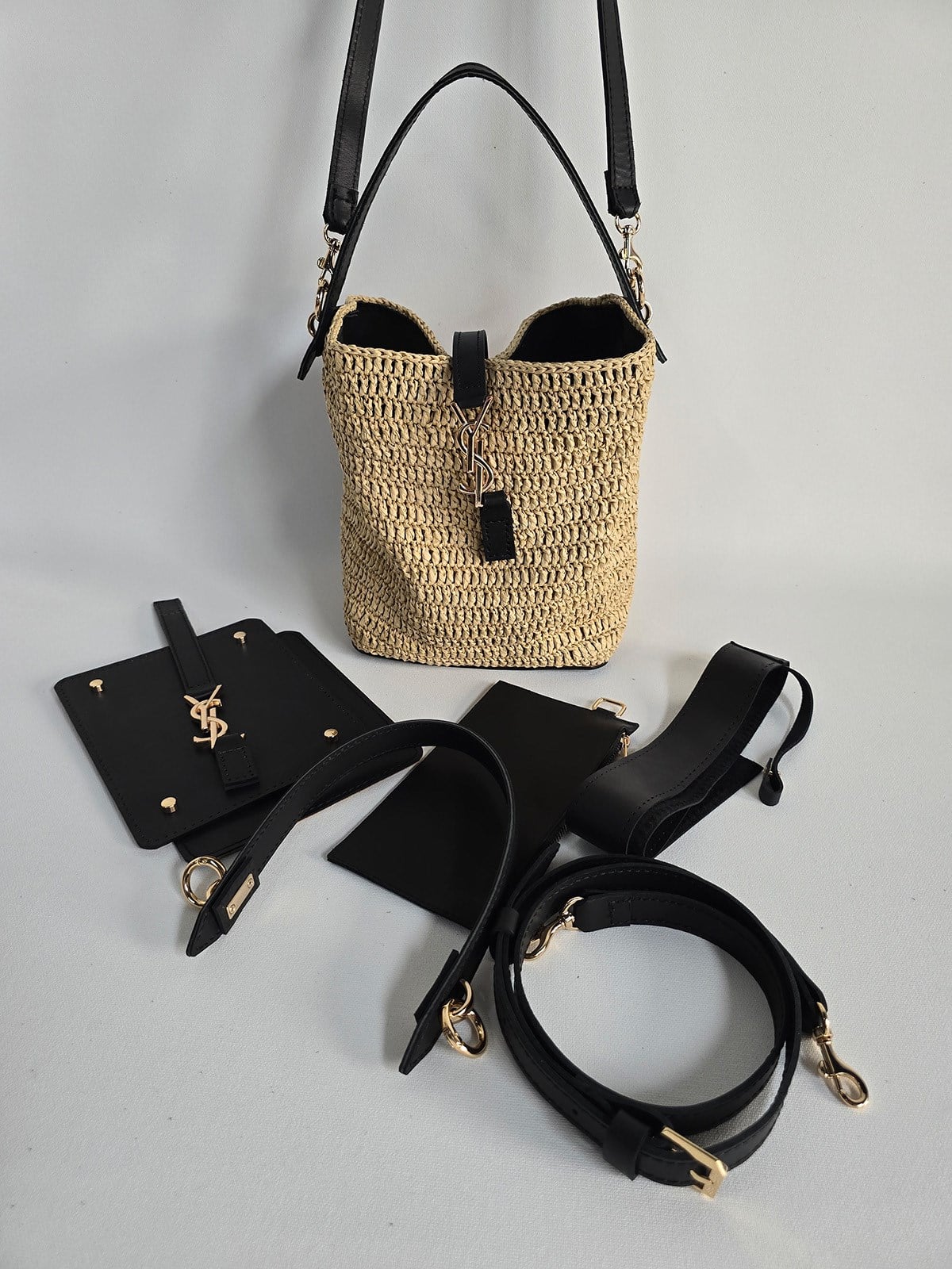 YSL El ve Omuz Çanta Kit - Siyah