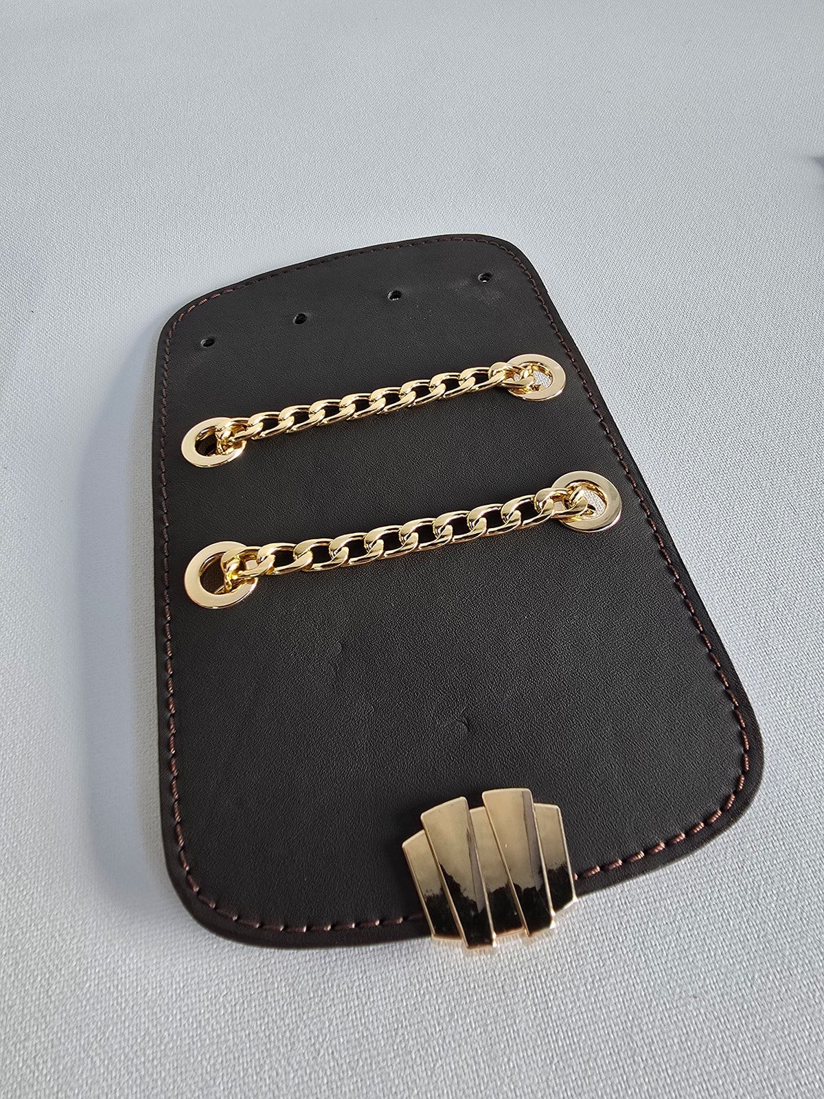 Ysl Kapak ve Zincir Omuz Askı - Kahverengi