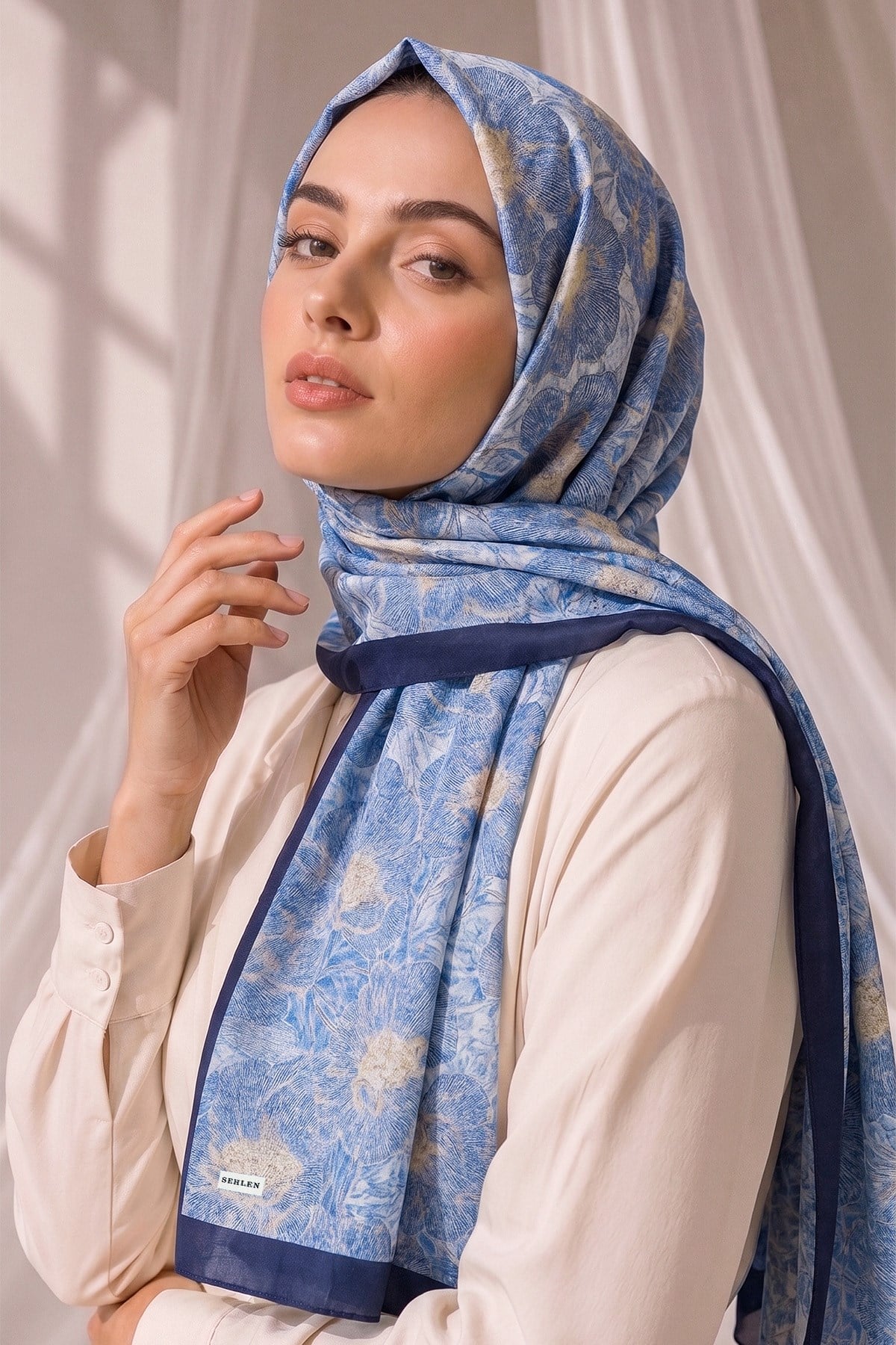 Aura Botanik Dantel Desenli Şal - Laci Sarı